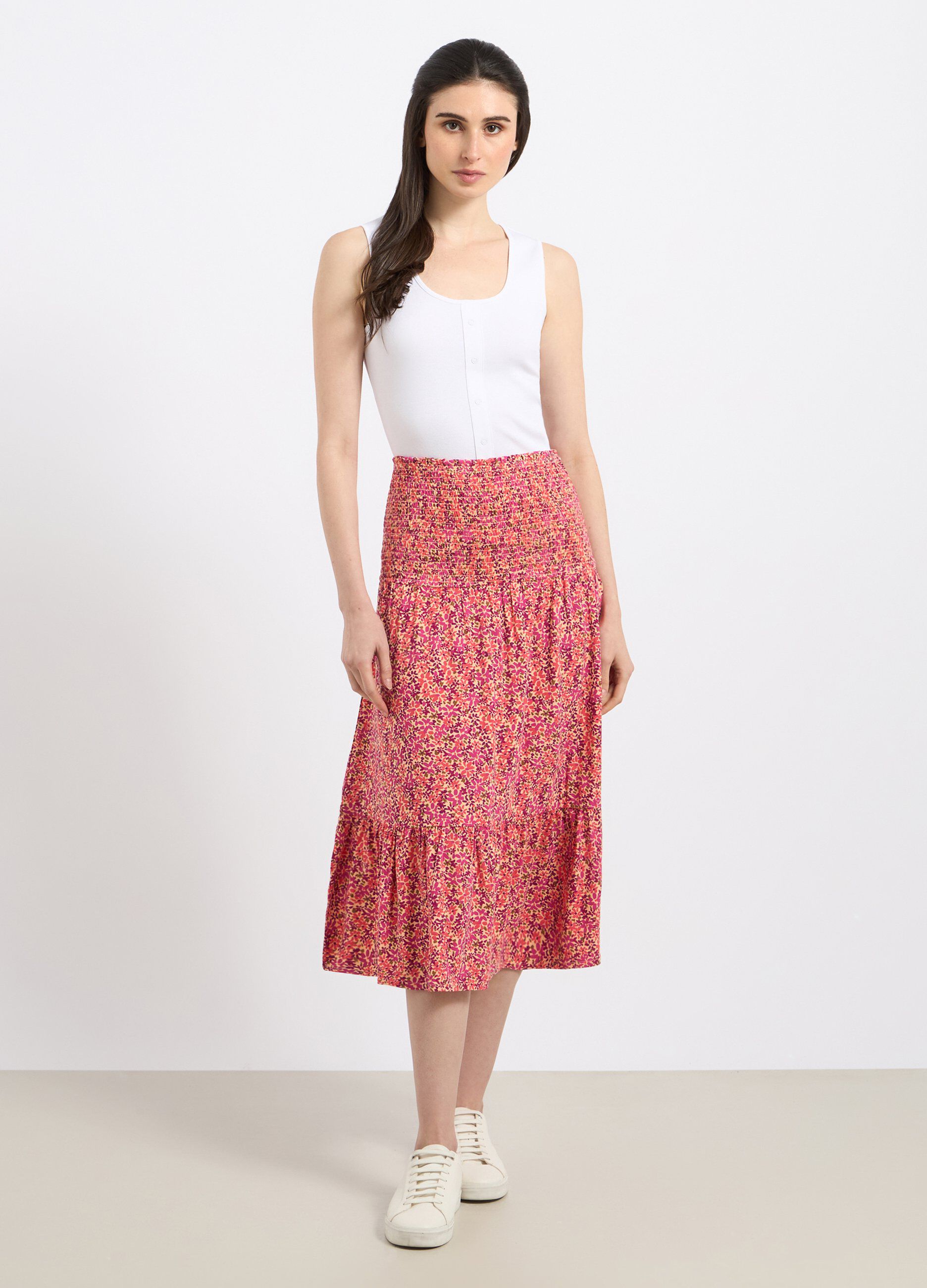 Gonna lunga in viscosa stretch donna_0