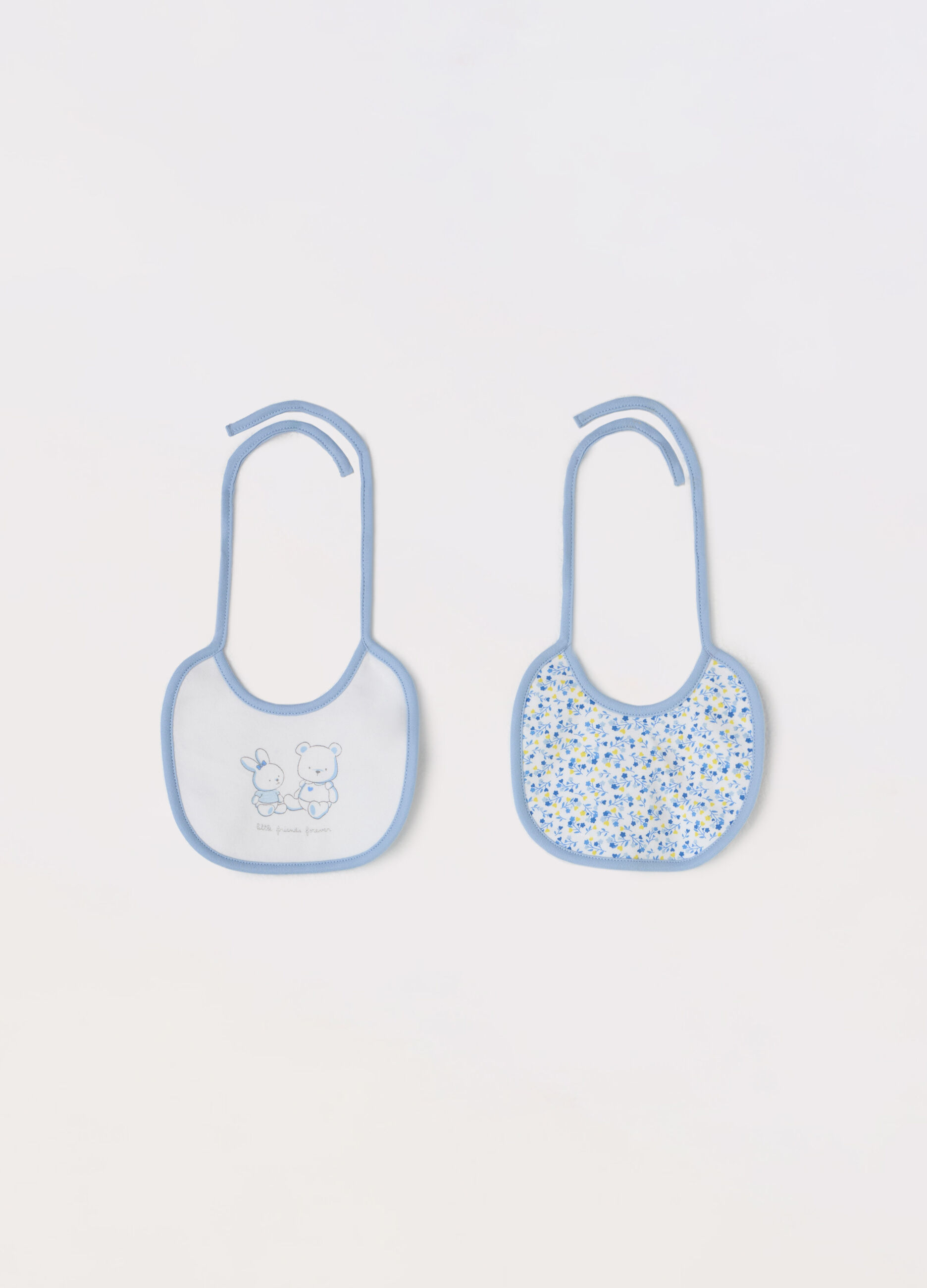 Pack 2 bavaglini in interlock di puro cotone neonato_0