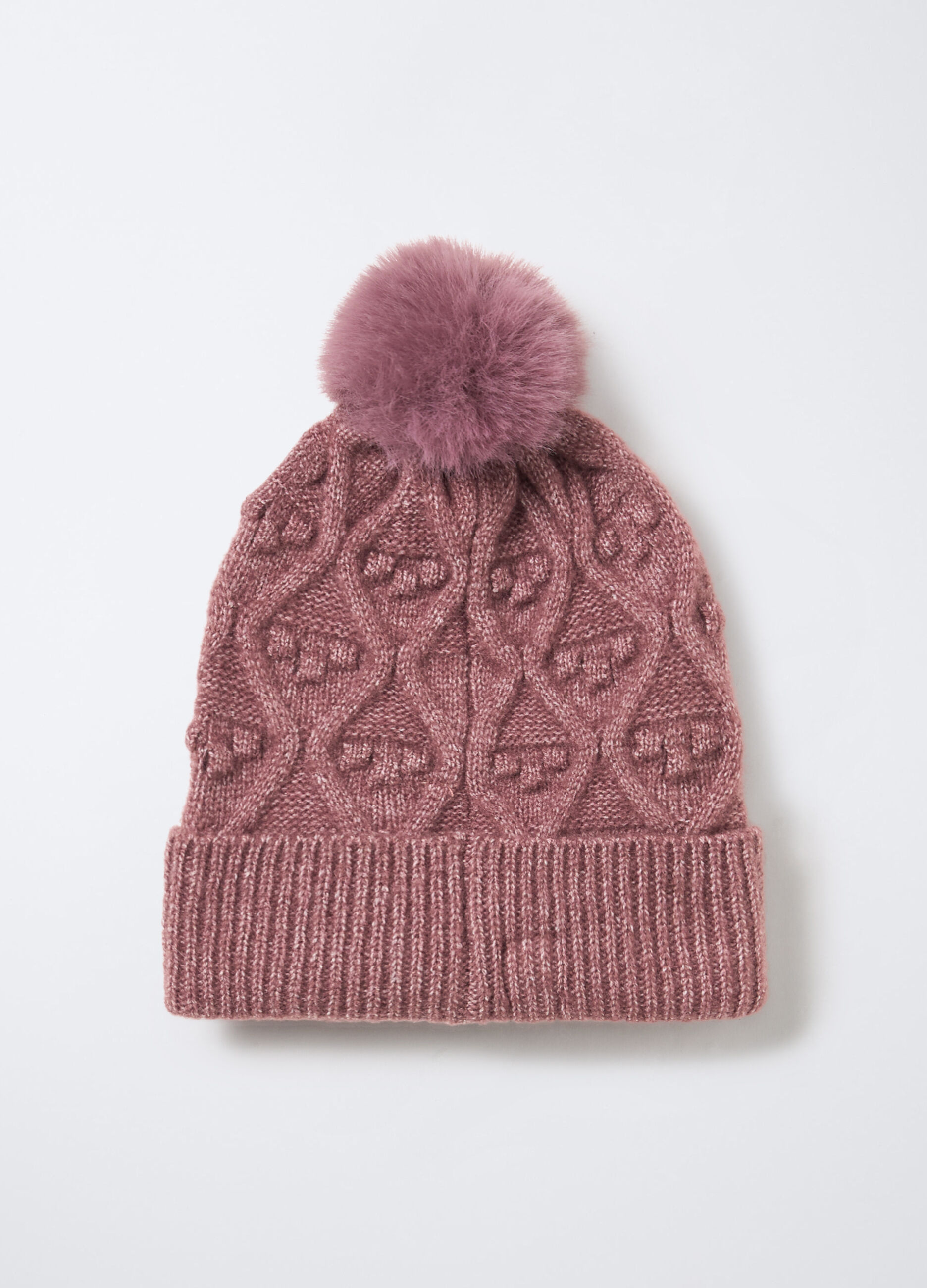 Berretto tricot con pon-pom_1