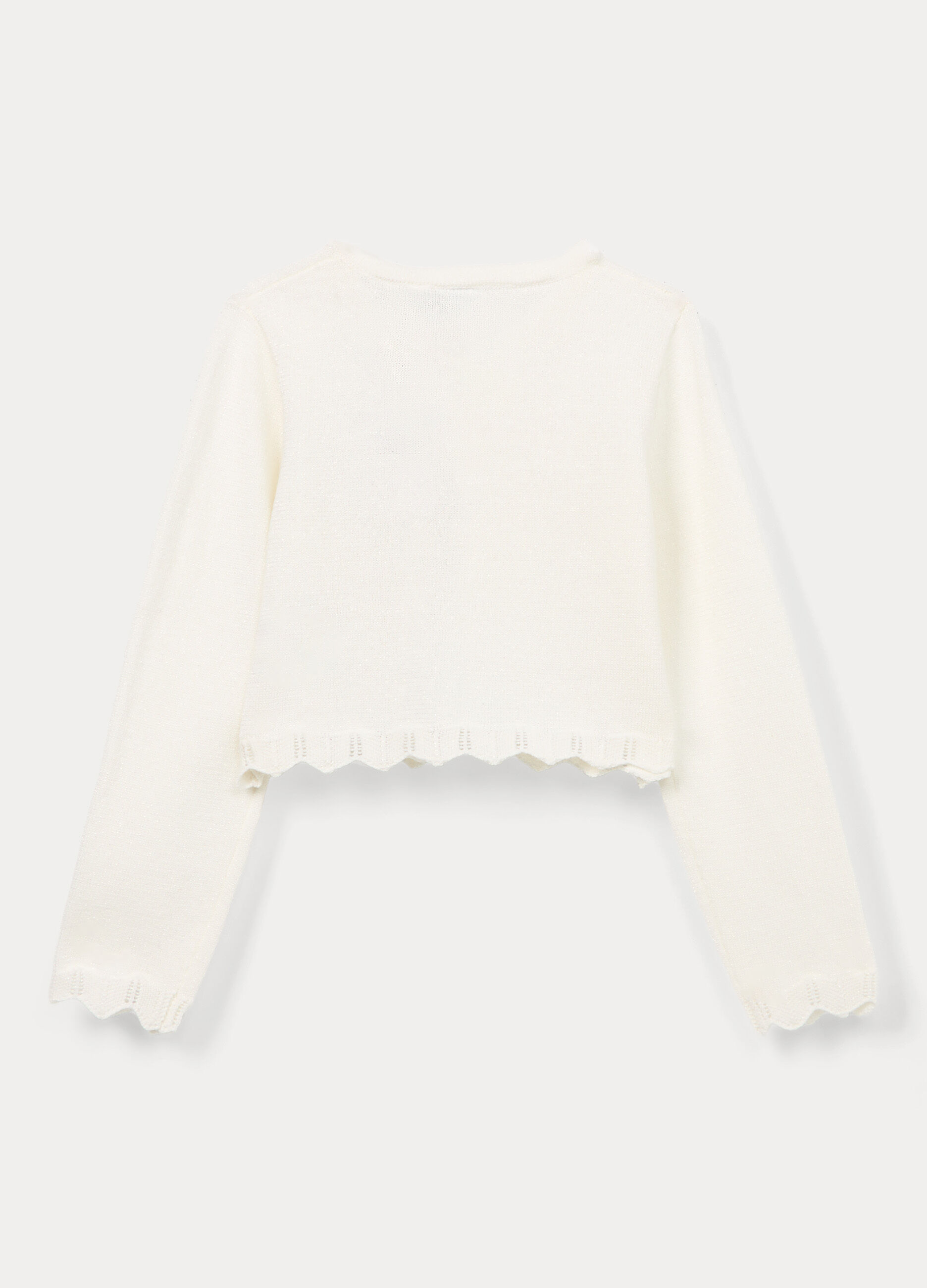 Cardigan operato misto cotone bambina_1