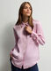 Camicia Fit Over con colletto alla francese in raso donna_0