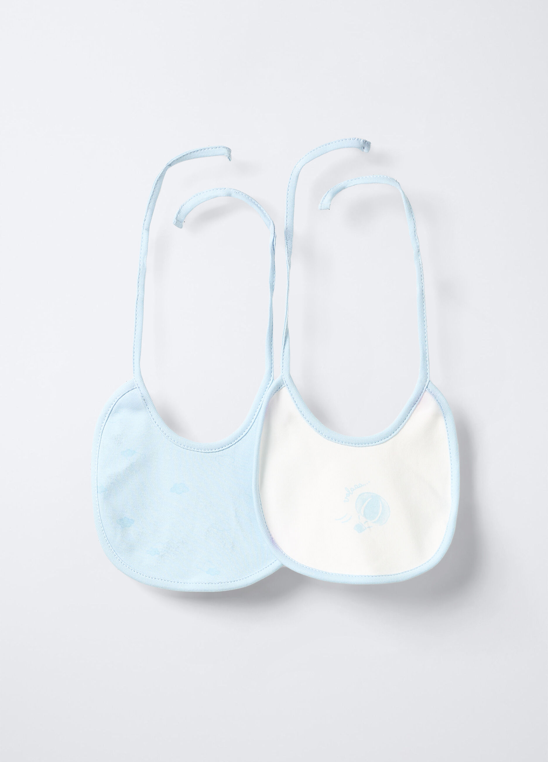 Pack 2 bavaglini in interlock di puro cotone neonata_0