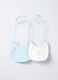 Pack 2 bavaglini in interlock di puro cotone neonata_0