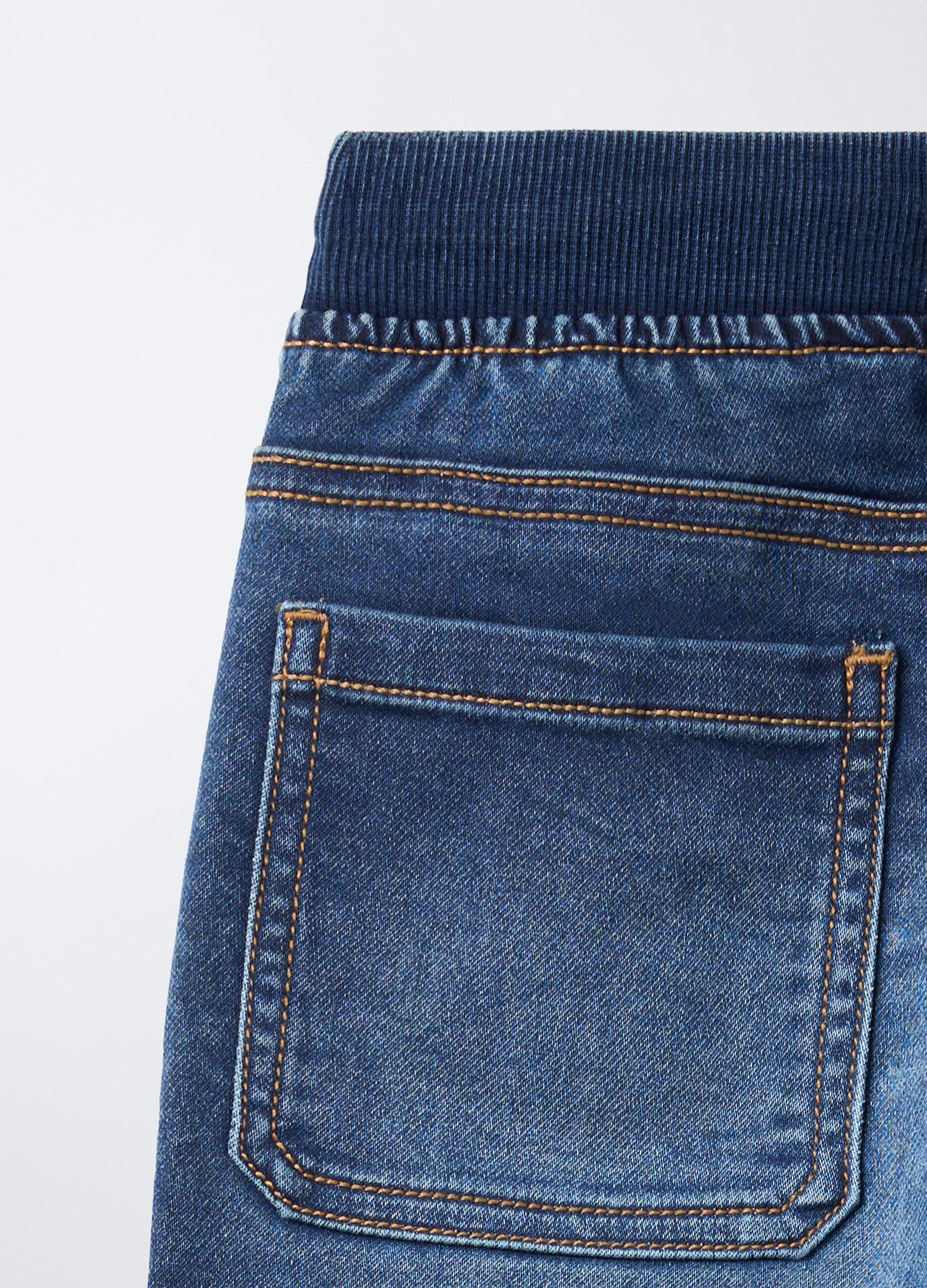Jogger in denim misto cotone Straight Fit bambino_2