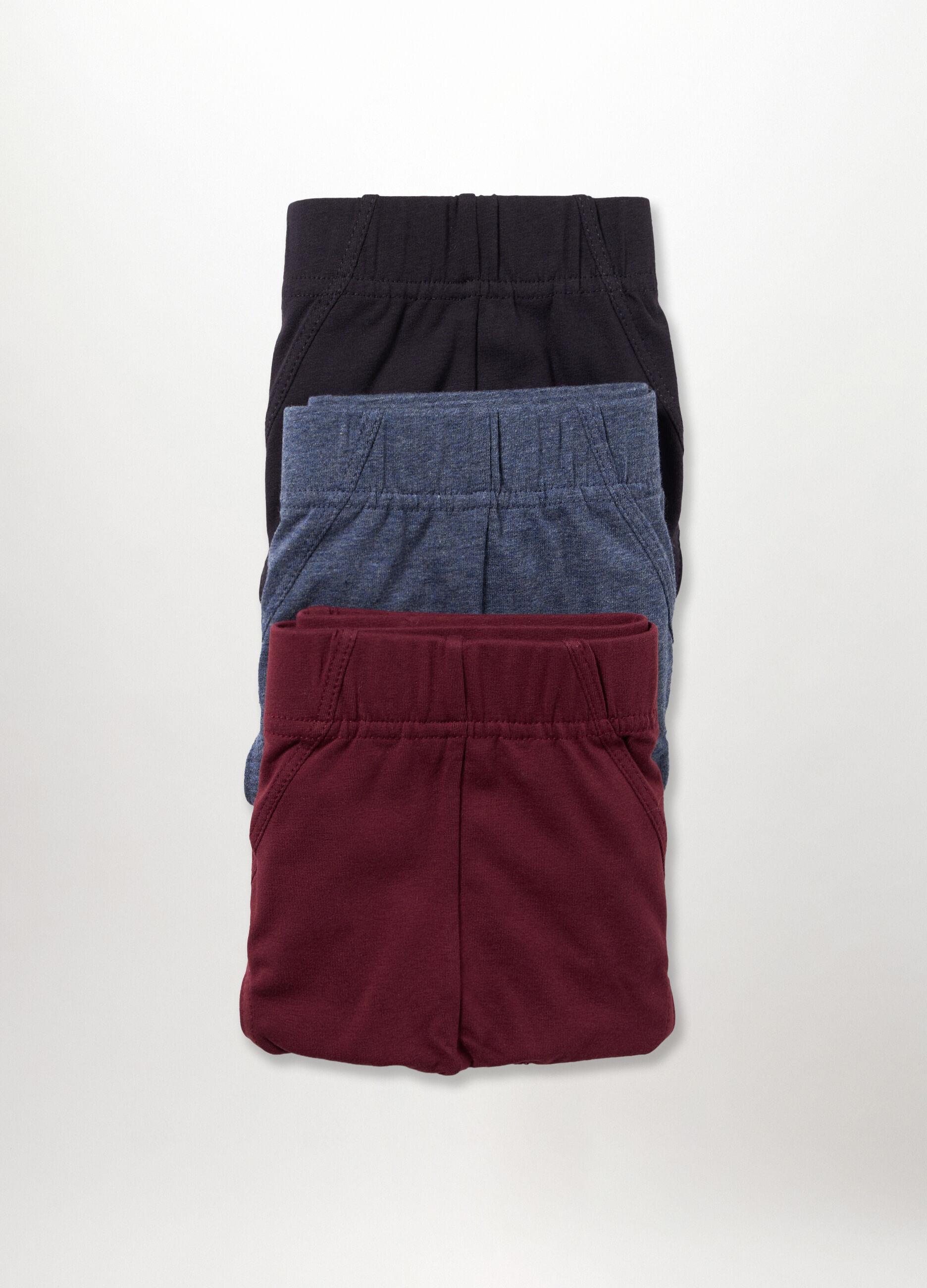 3 pack slip in jersey di cotone tinta unita uomo