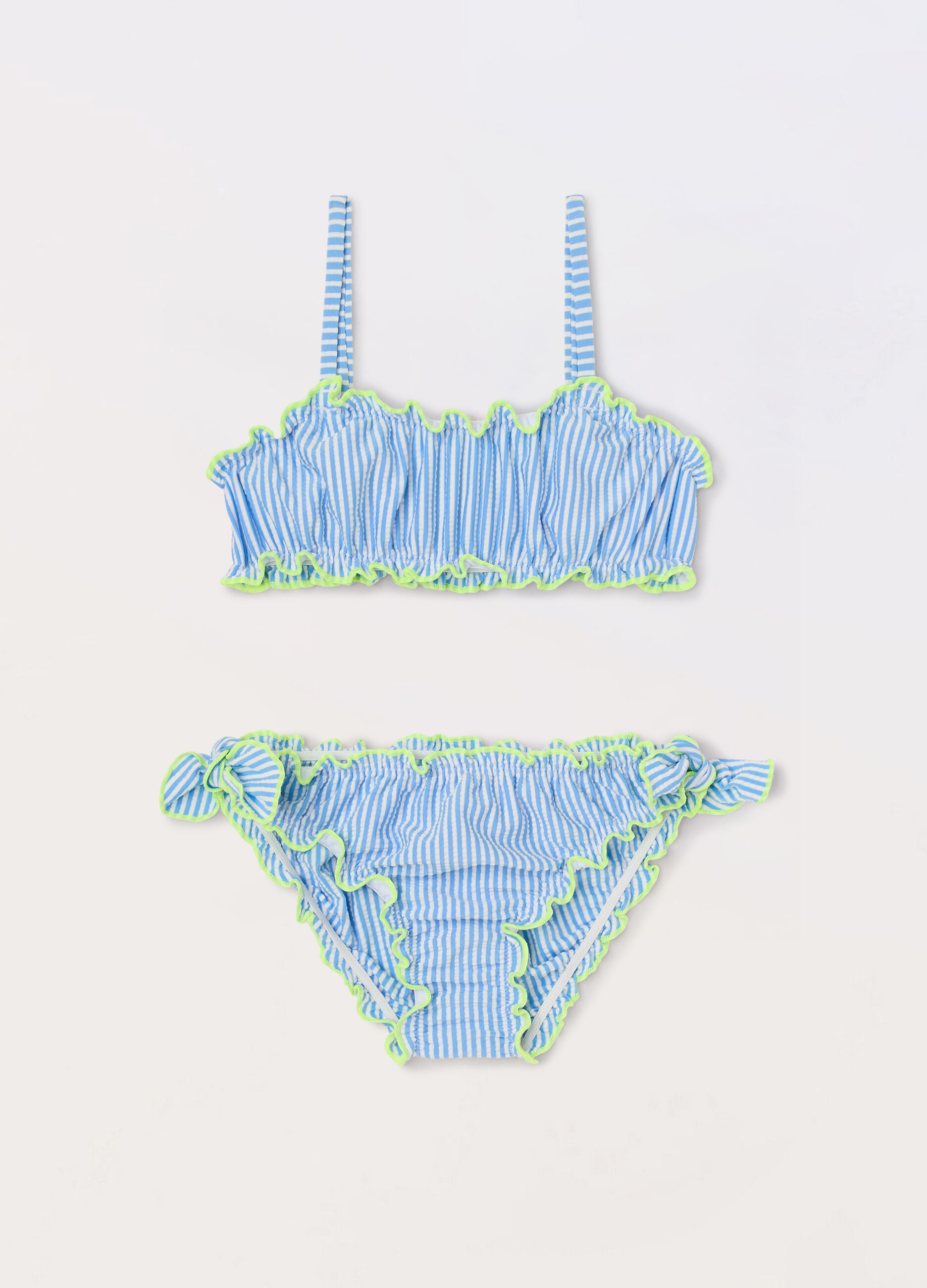 Bikini costume a righe bambina_0