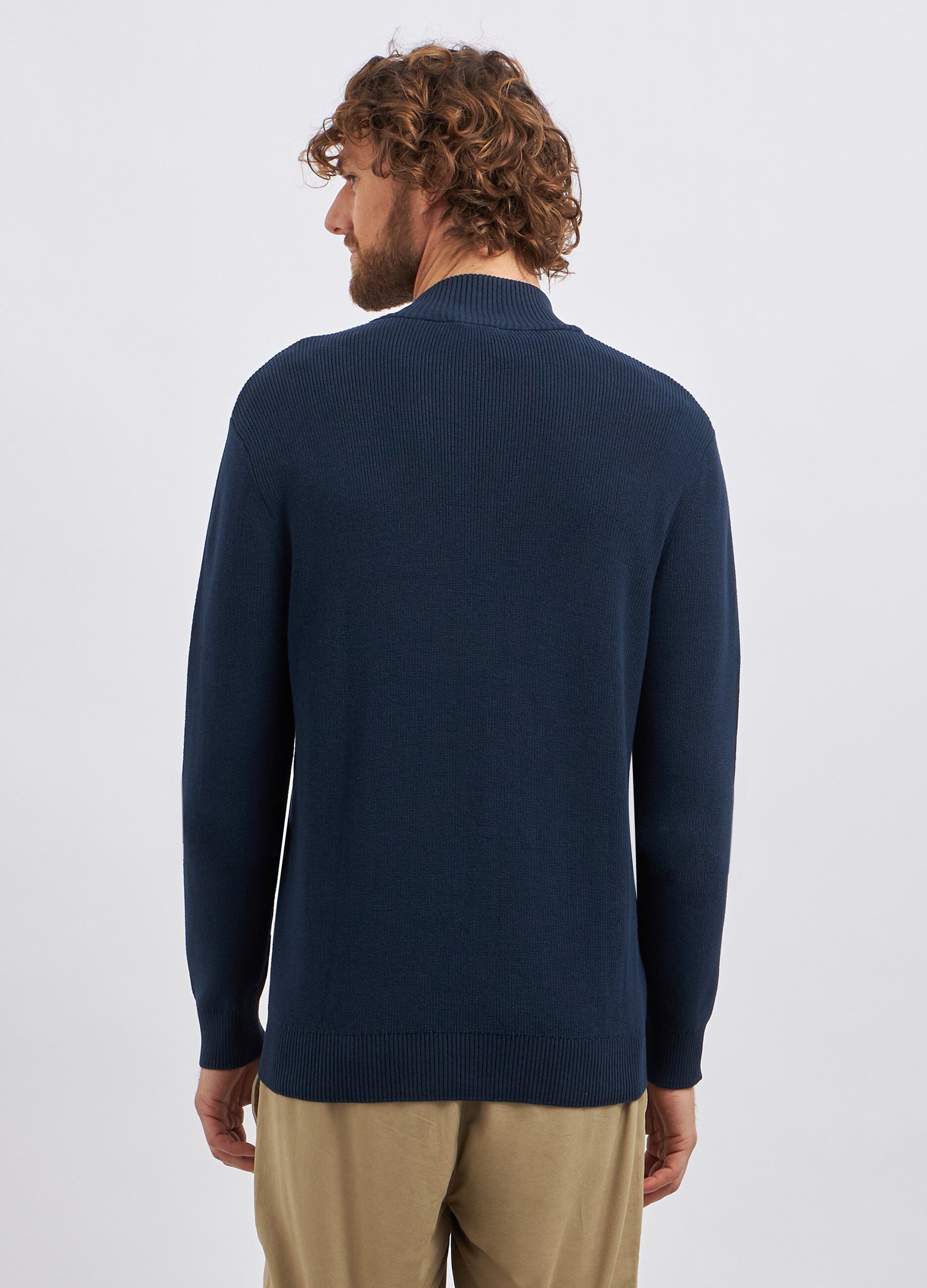 Cardigan full zip in puro cotone uomo_1