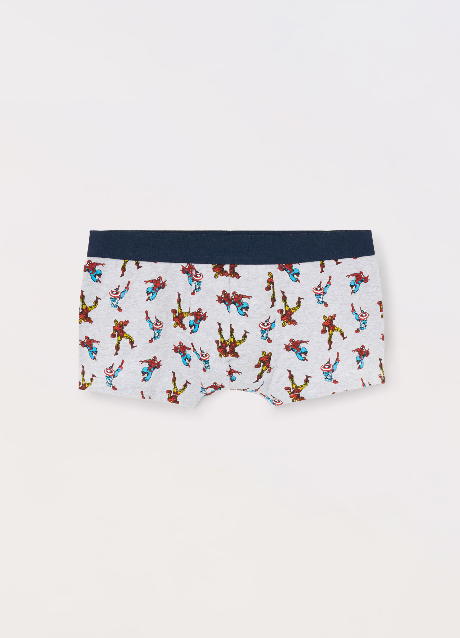 Boxer in cotone stretch con stampa uomo_0