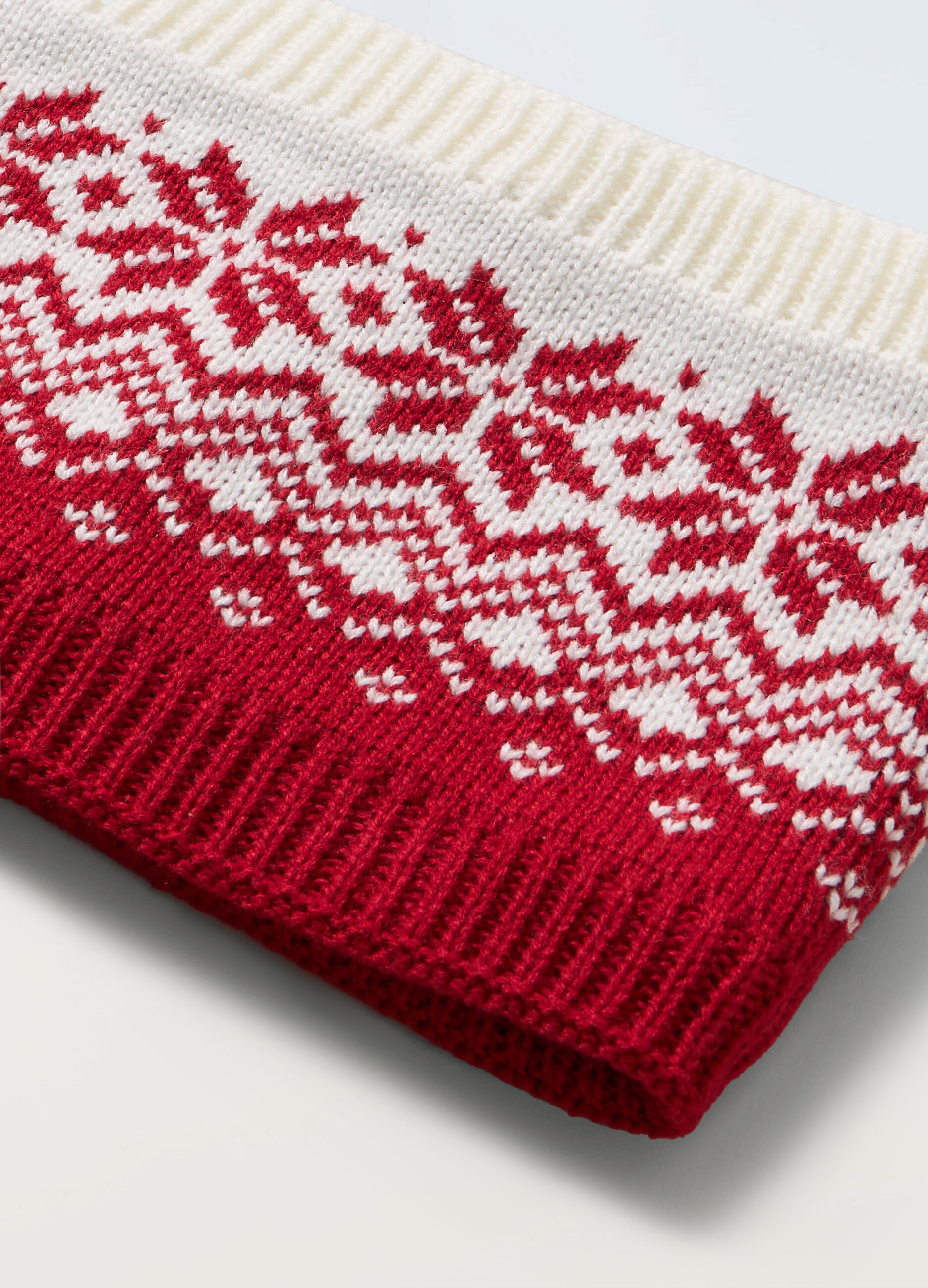 Scaldacollo tricot con lavorazione jacquard _1