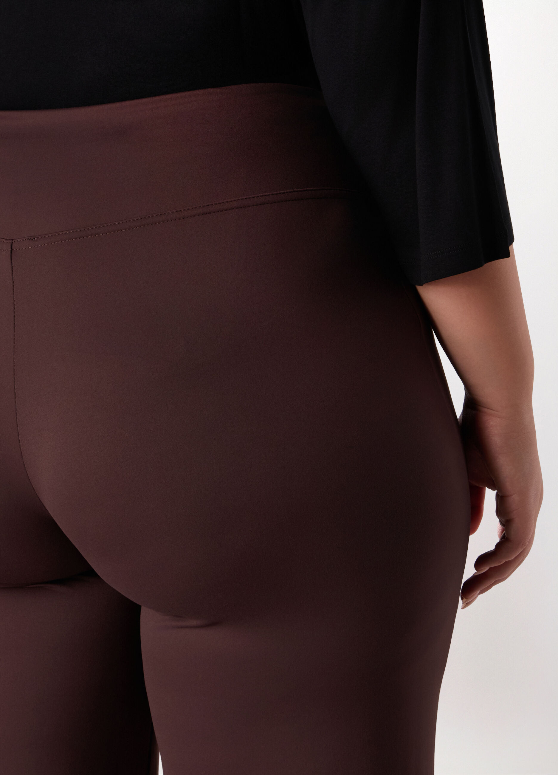Pantaloni in interlock stretch donna curvy_2