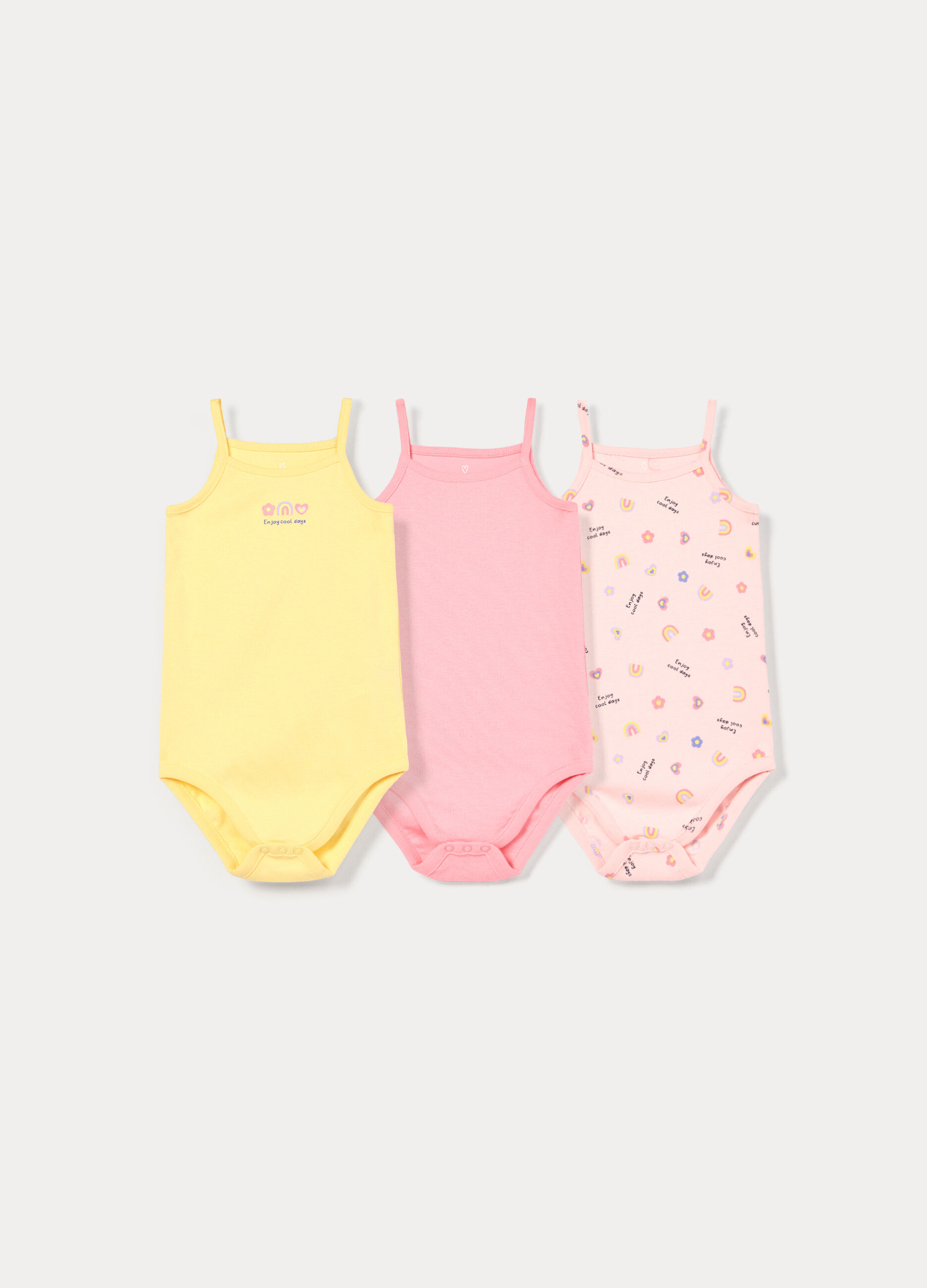 Pack 3 body in costina di puro cotone _0