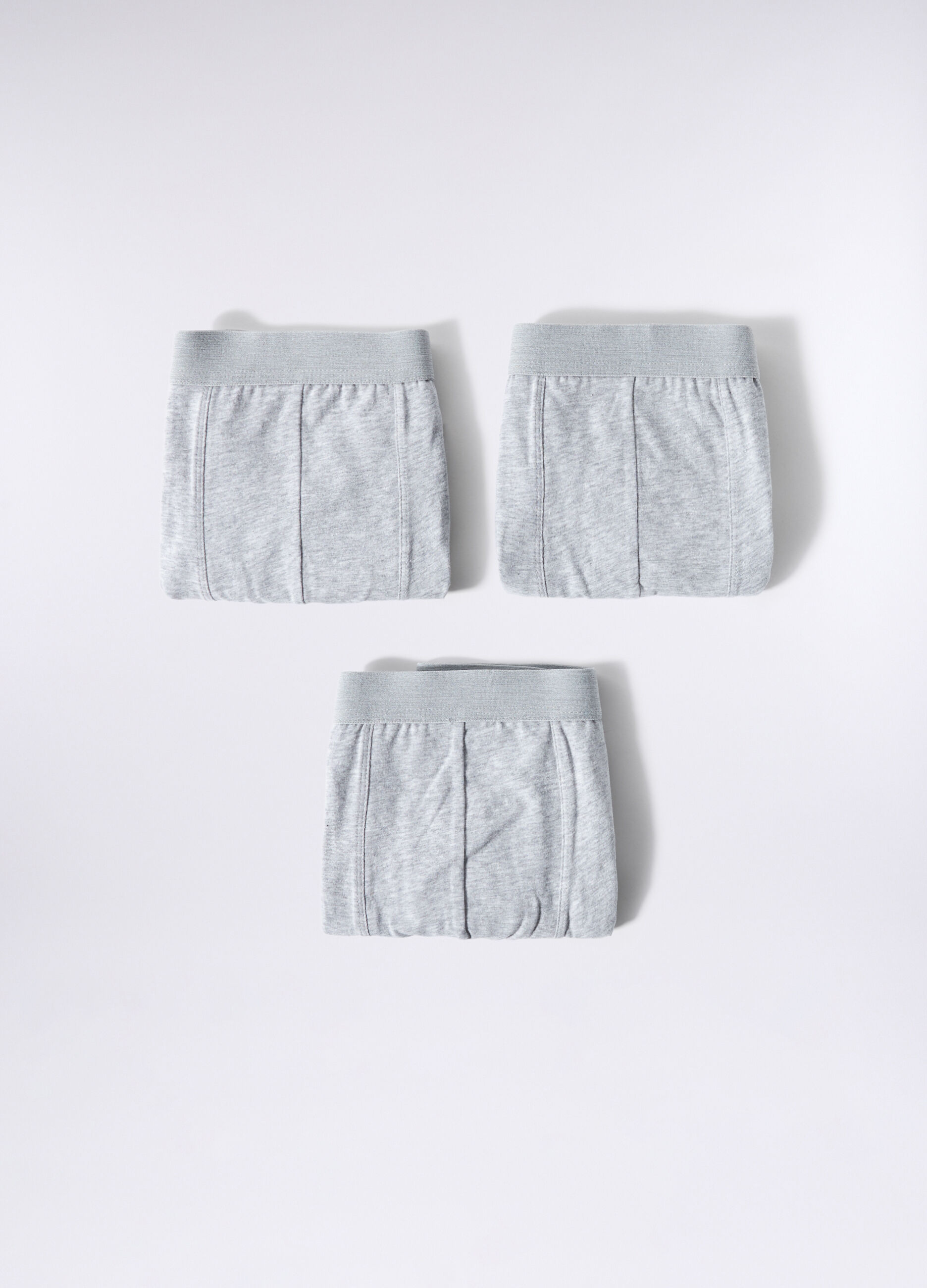 3 pack boxer tinta unita in cotone stretch uomo_0
