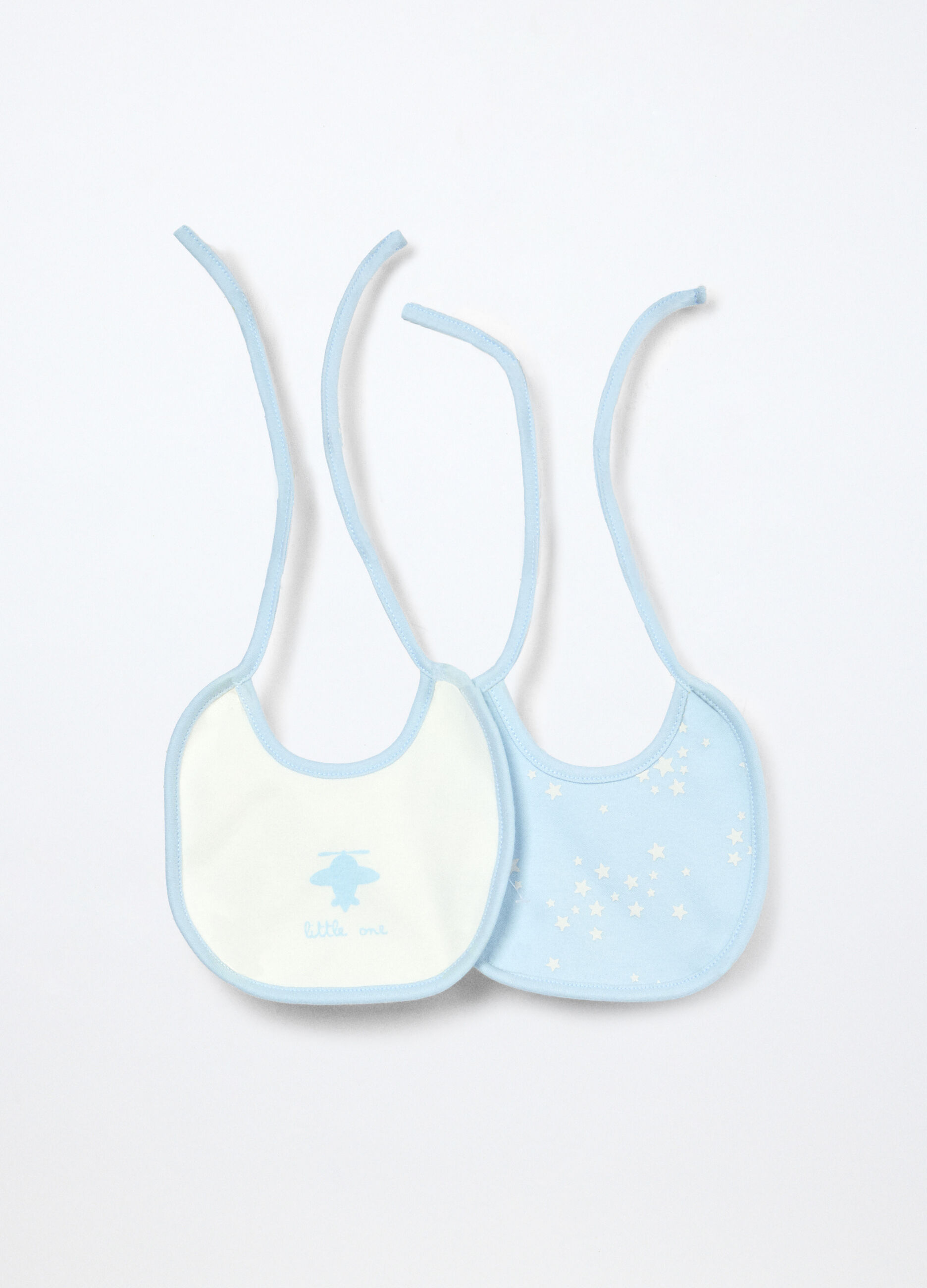 Pack 2 bavaglini in interlock di puro cotone _0