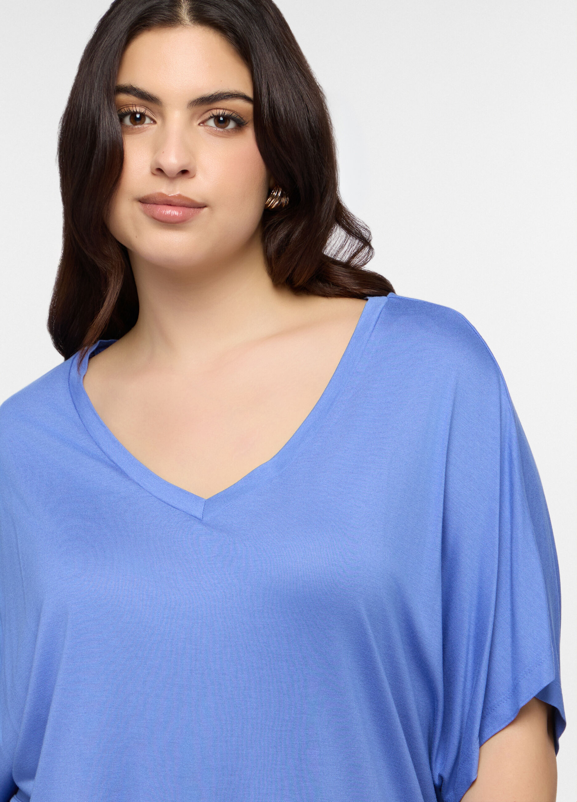 T-shirt Fit Relaxed con scollo a V donna curvy_2