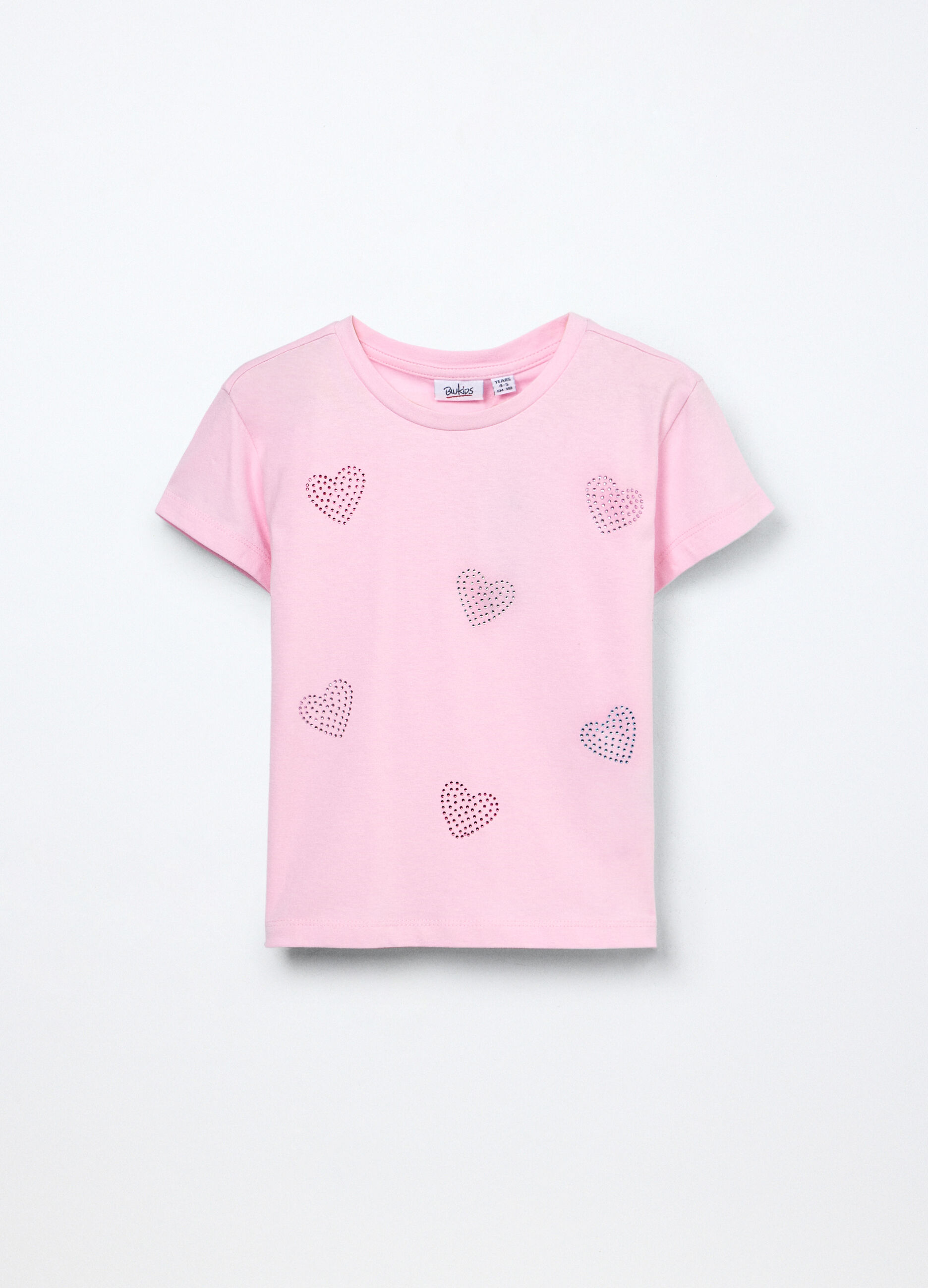 T-shirt in jersey di cotone stretch bambina_0
