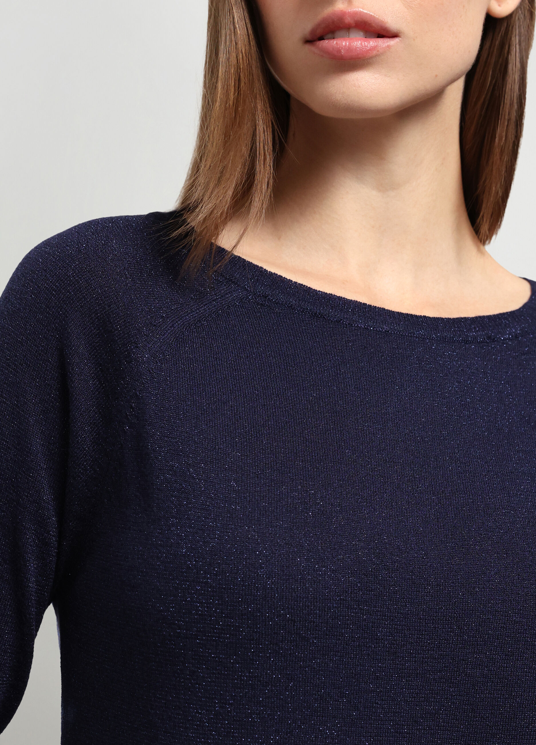 Tricot misto viscosa con filo lurex donna_2