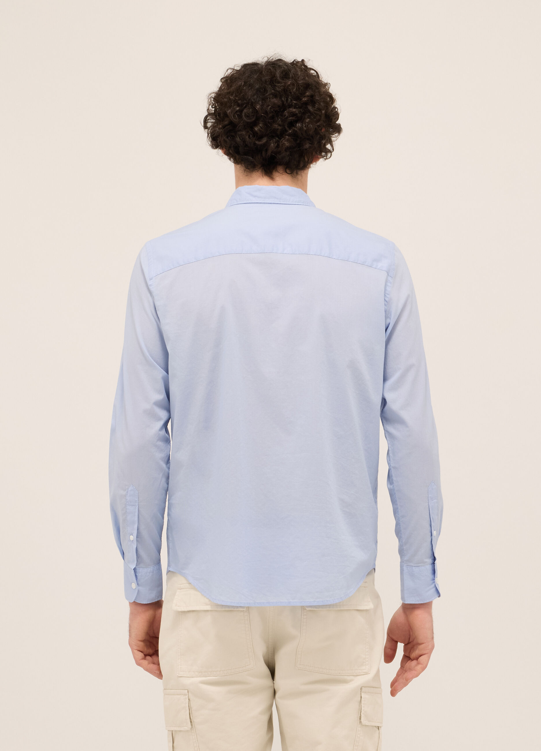 Camicia regular fit in voile di cotone uomo_1