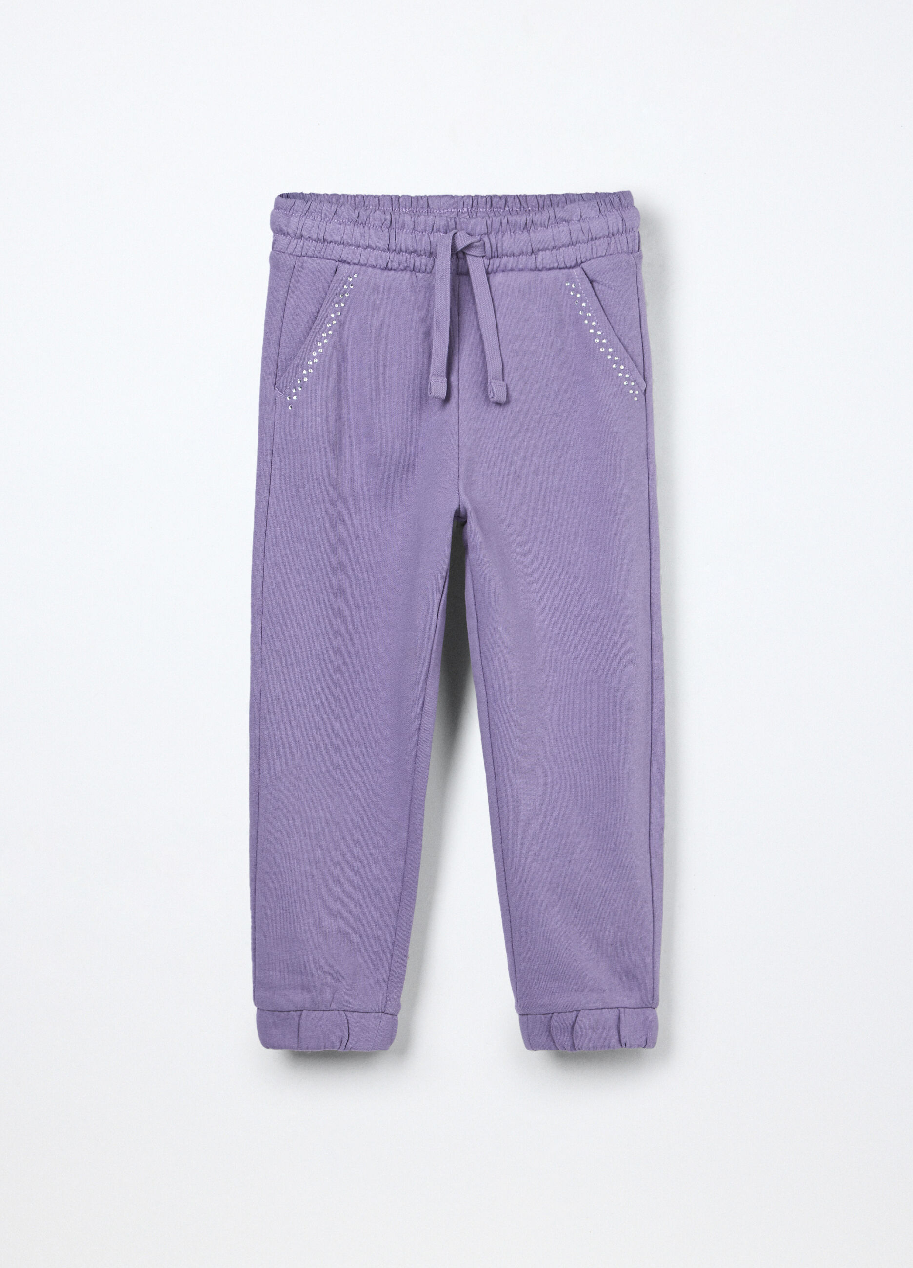 Jogger in puro cotone bambina_0