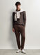 Jogger slim fit in felpa di cotone uomo_0