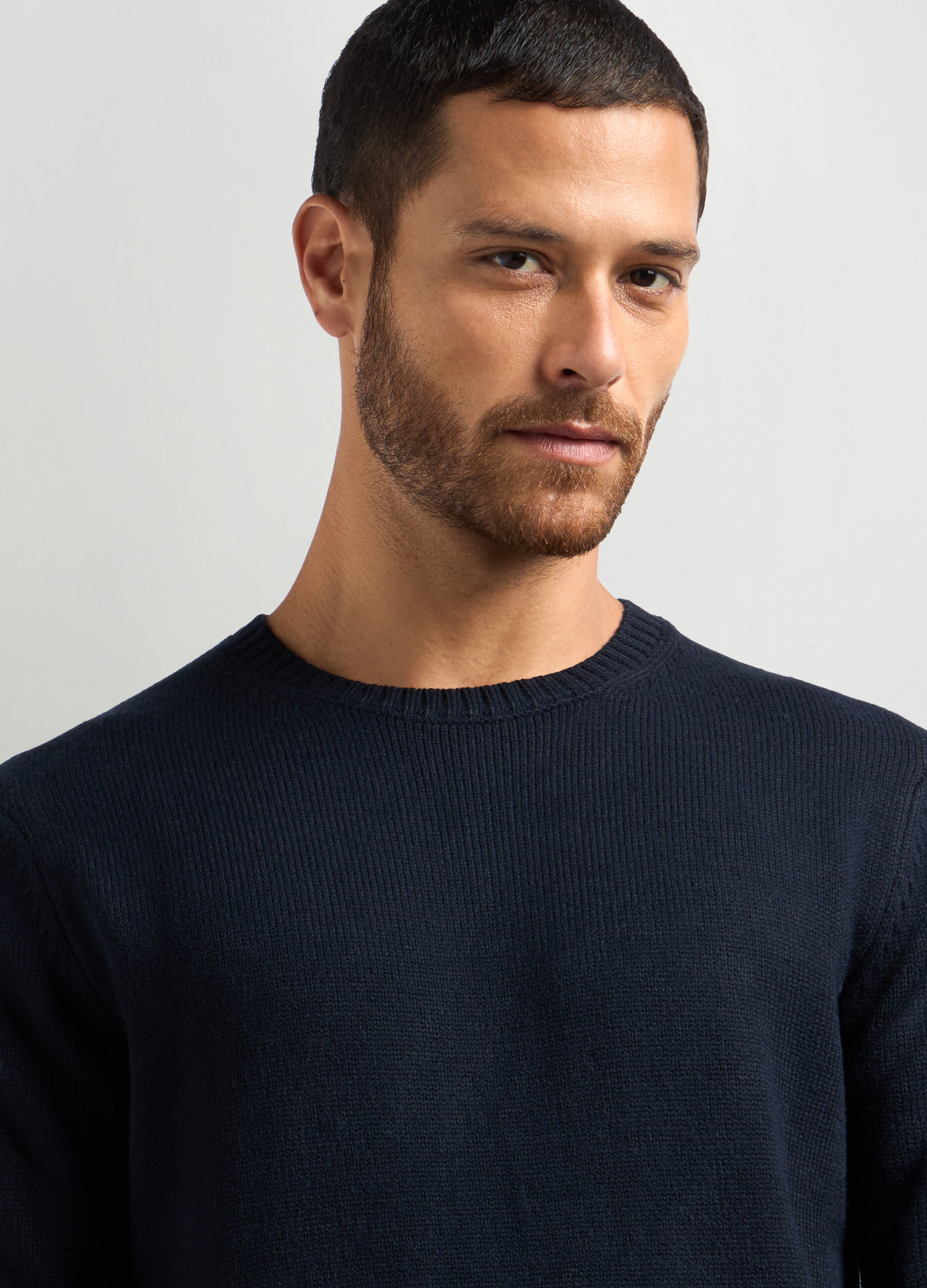 Maglione girocollo maglia rasata uomo_2