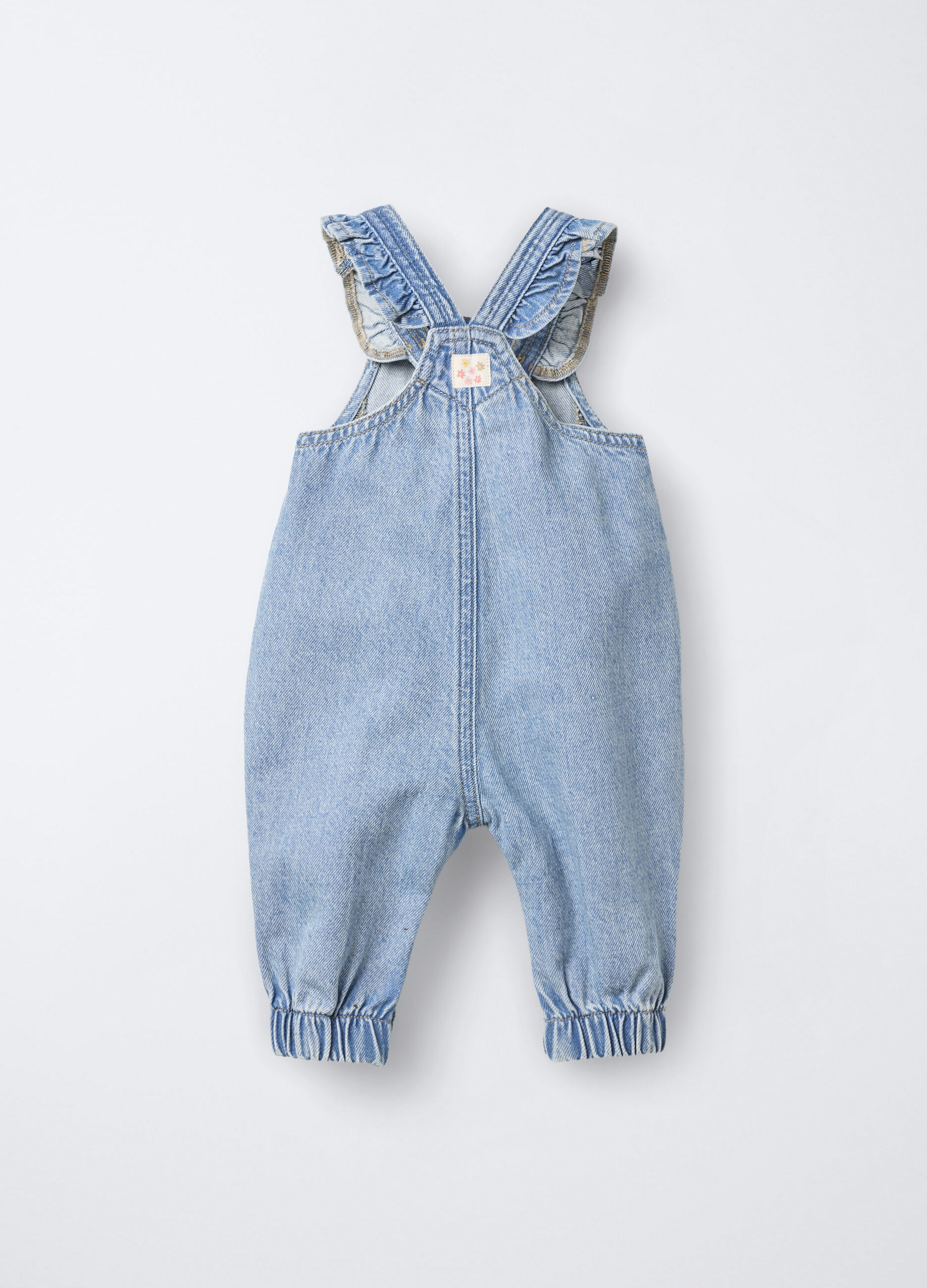 Salopette in denim di puro cotone Fit Regular neonata_1