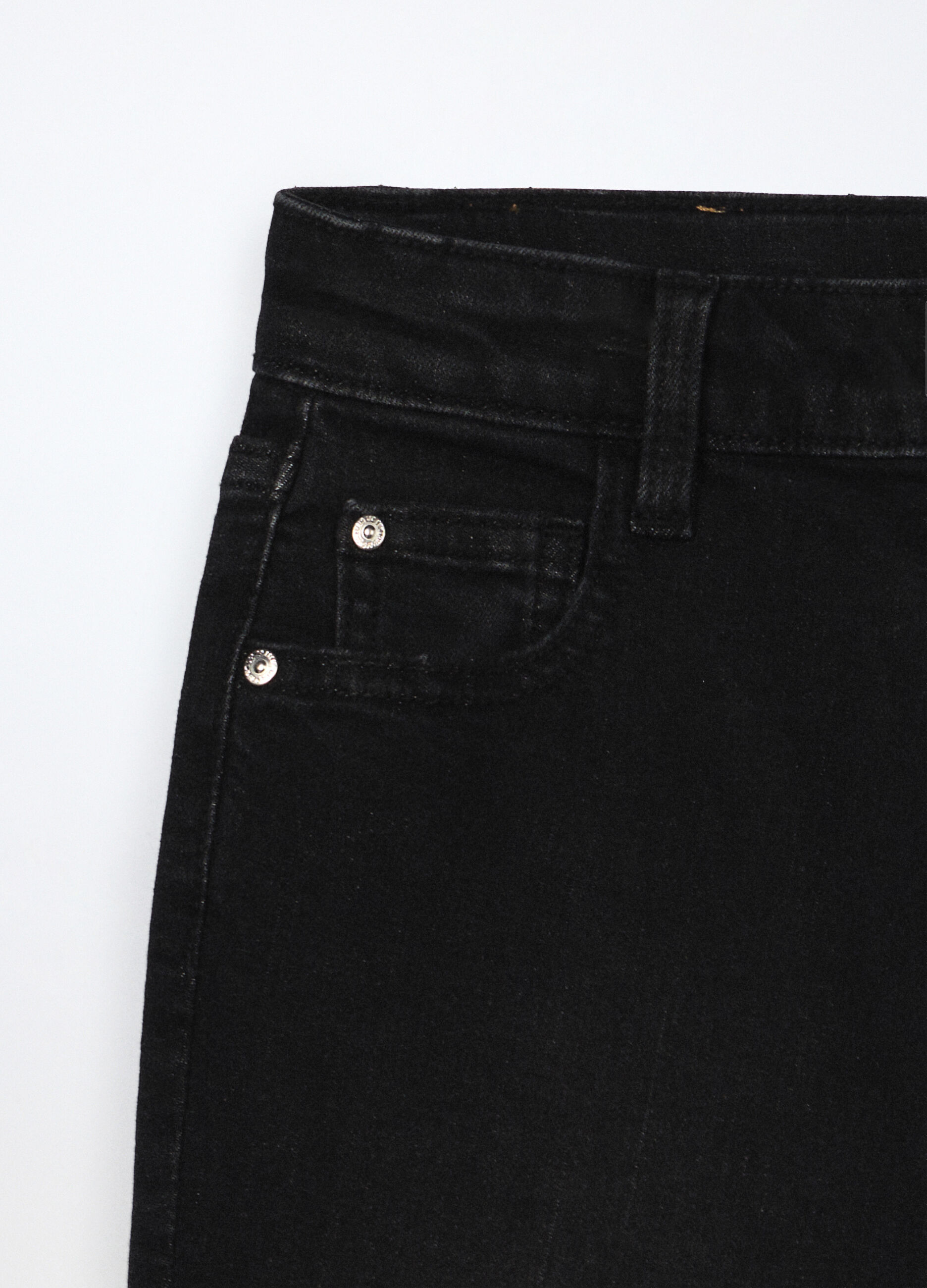 Pantaloni flare fit in denim di cotone stretch ragazza_2