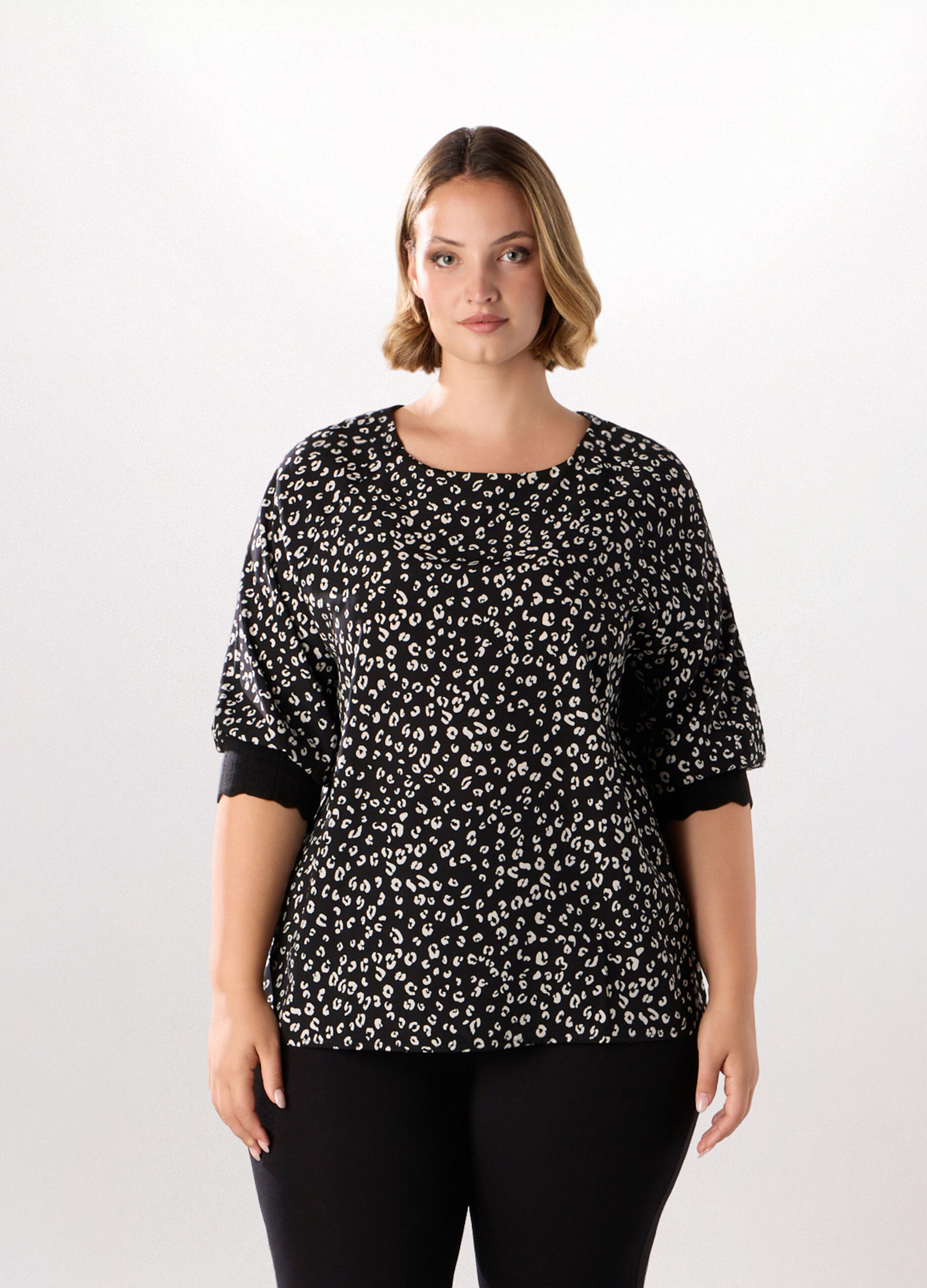 Blusa con stampa donna curvy_0