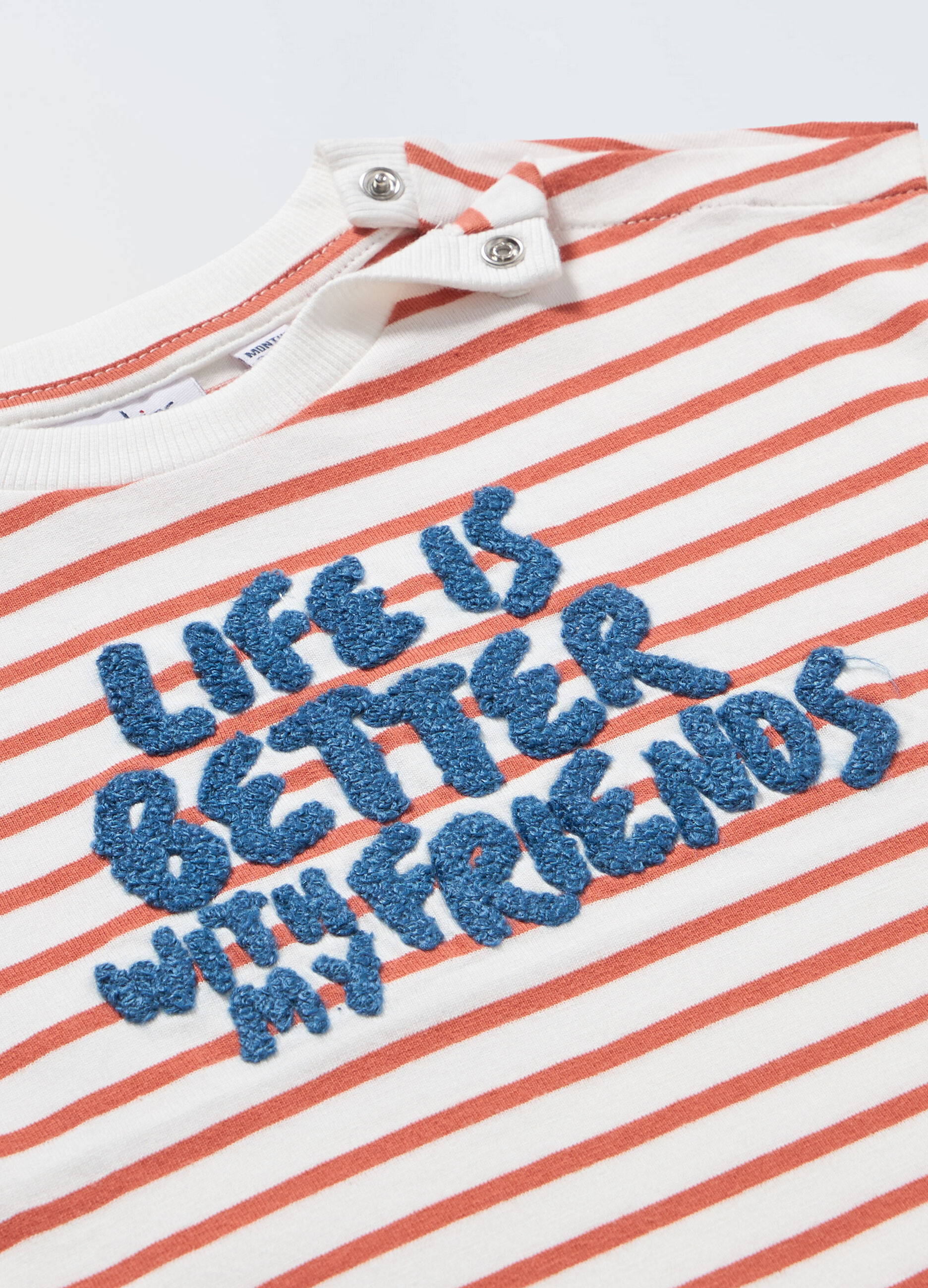T-shirt a maniche lunghe in puro cotone neonato_1