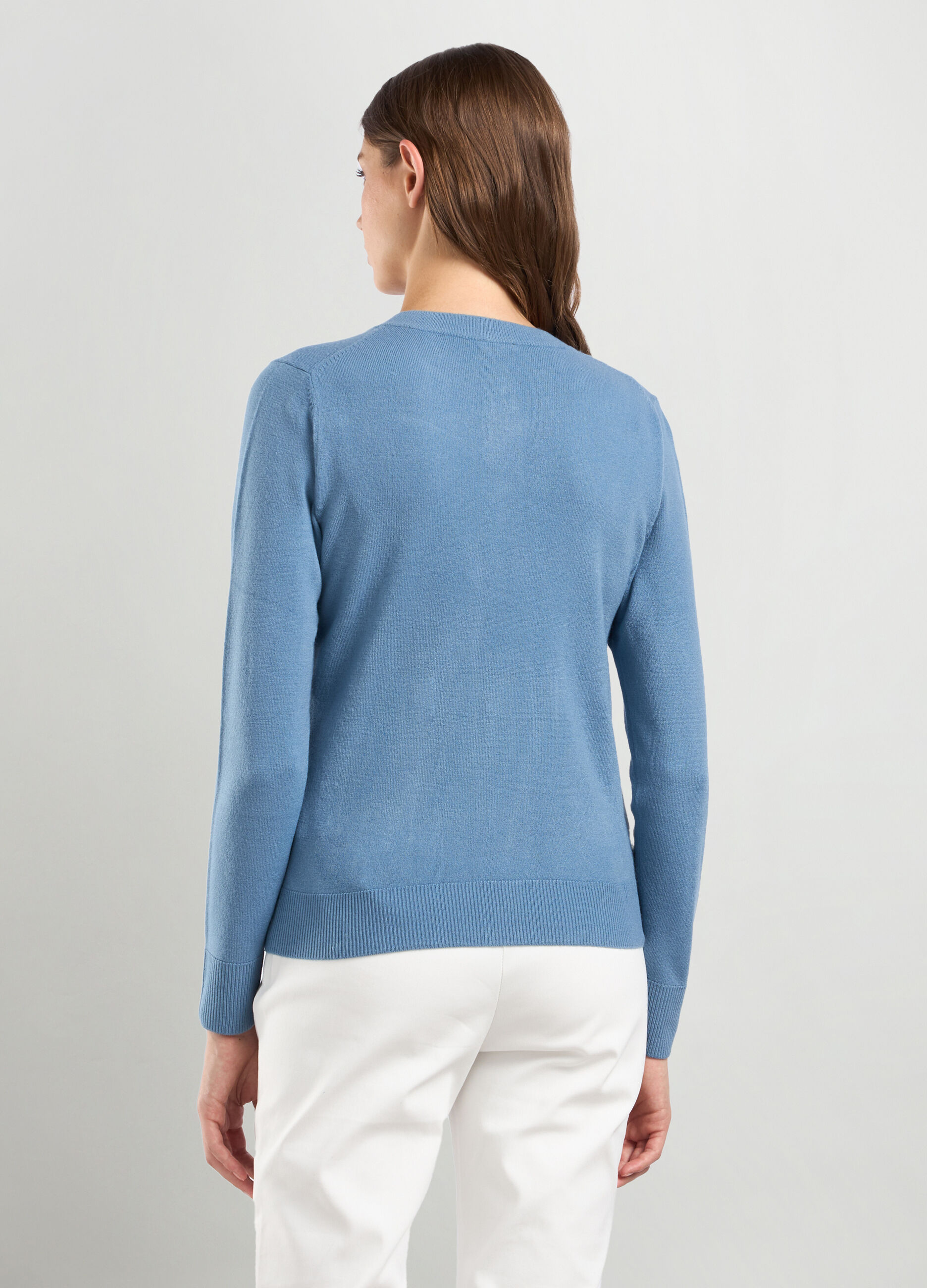 Cardigan tricot con tasche donna_1