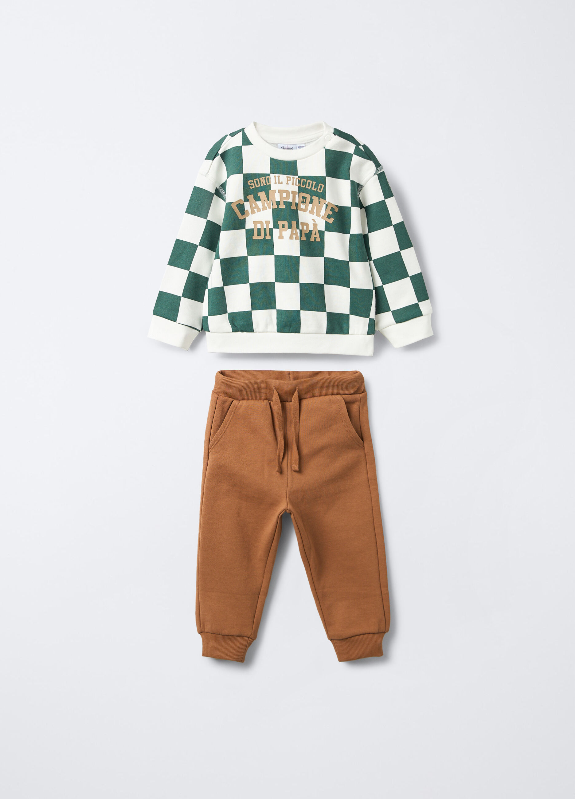 Jogging set in puro cotone garzato bimbo_0
