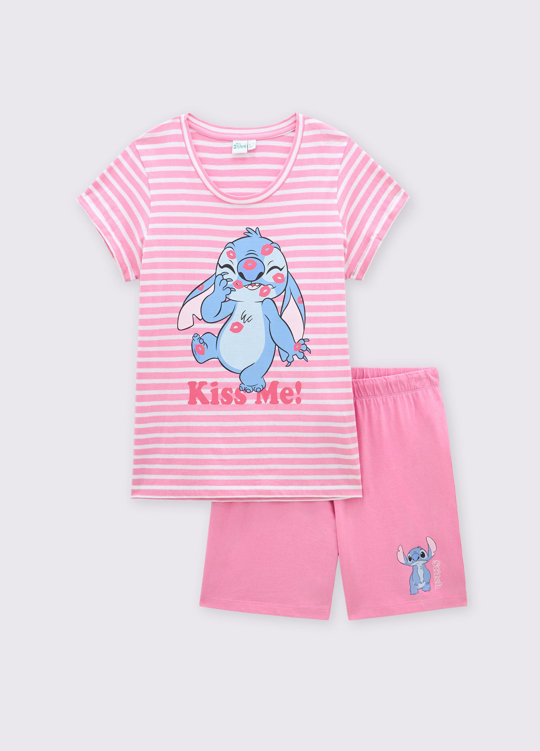 Set pigiama corto in puro cotone donna_0