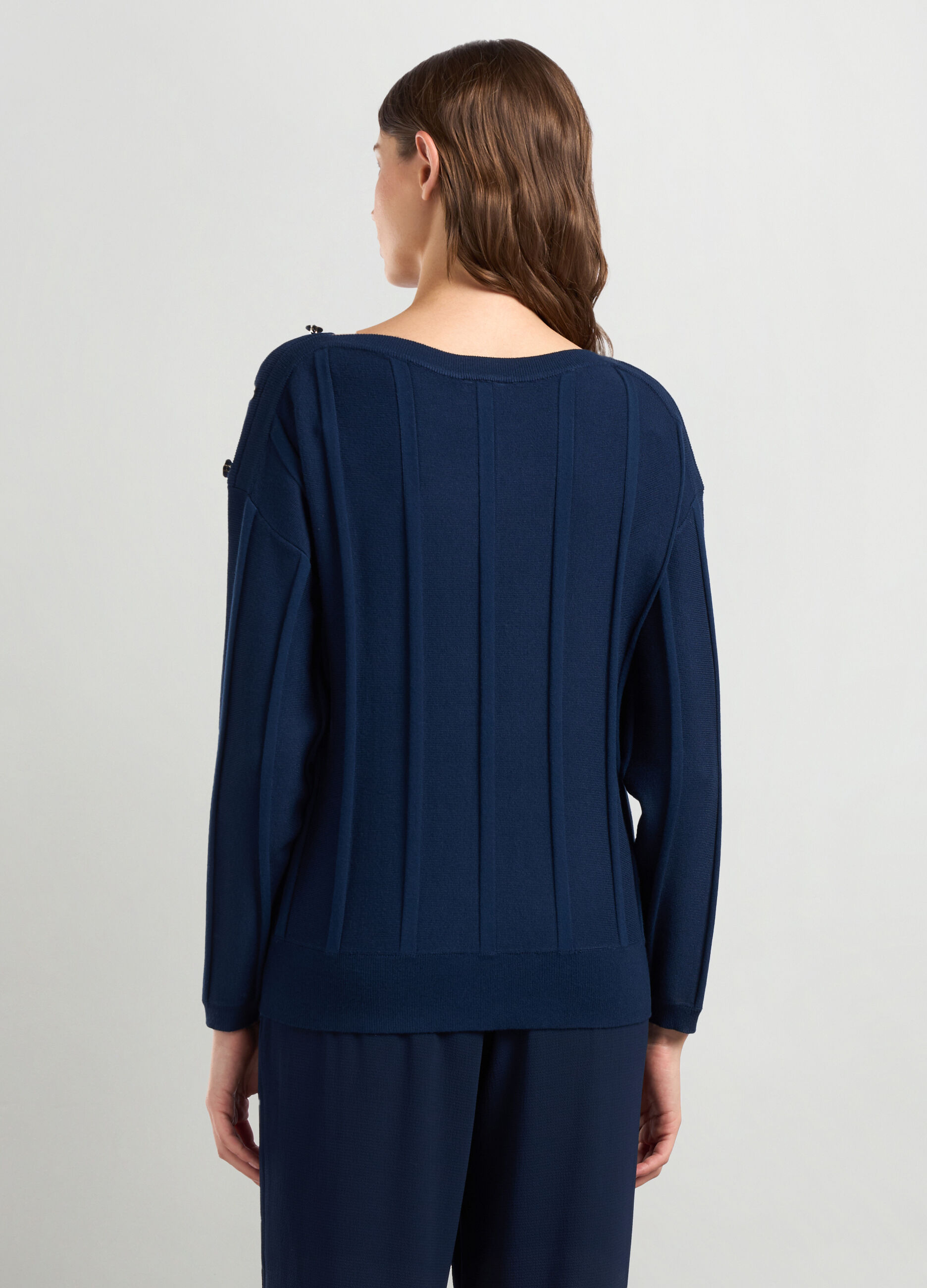 Pullover misto viscosa jacquard donna_1