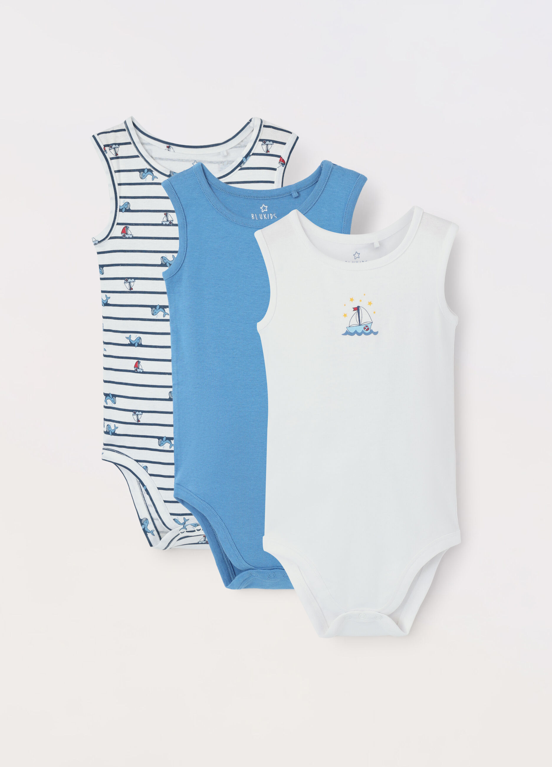 Pack 3 body in puro cotone neonato_0