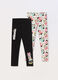 Pack 2 leggings in cotone stretch bambina _0