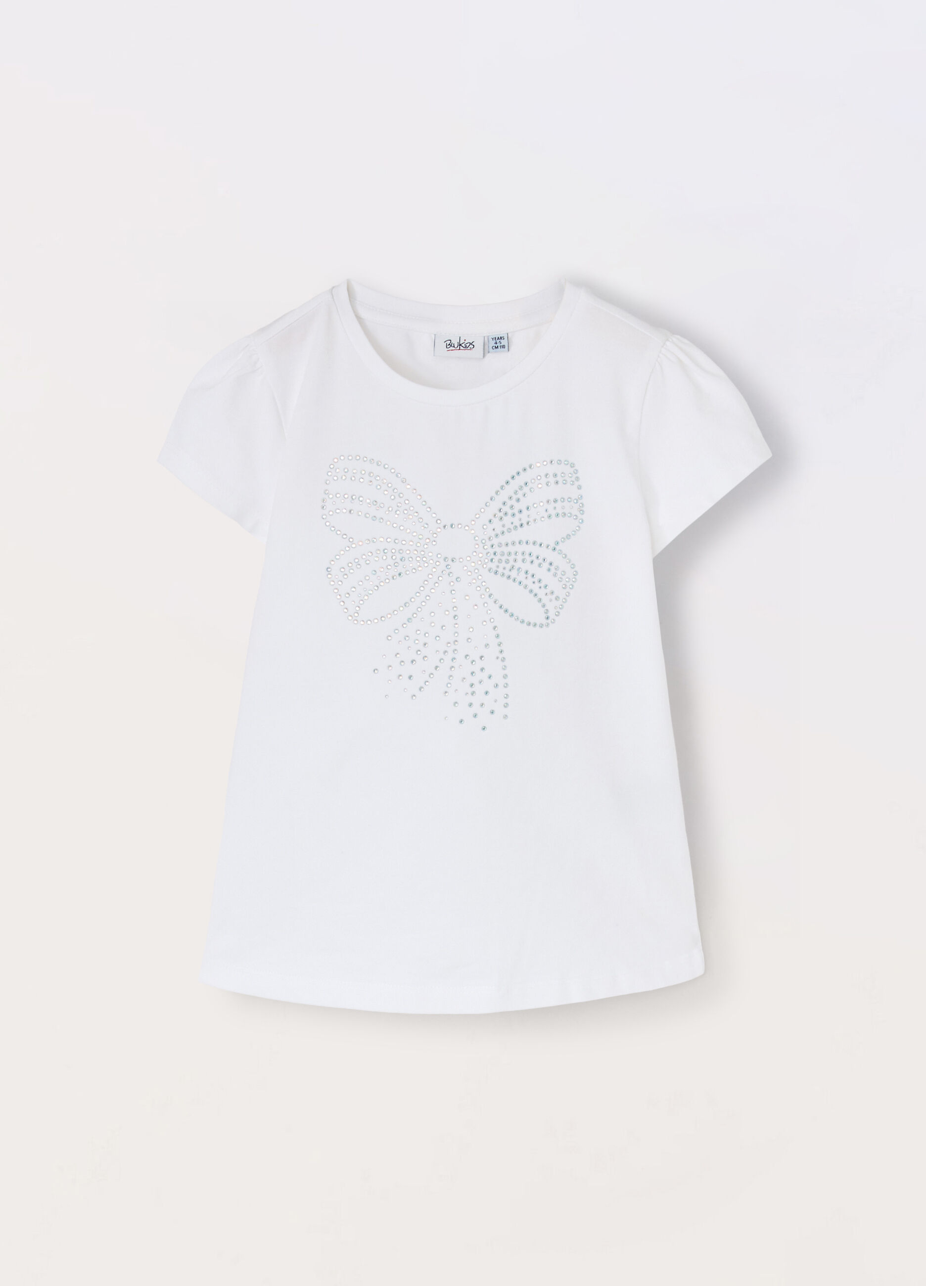 T-shirt in jersey di cotone stretch bambina_0