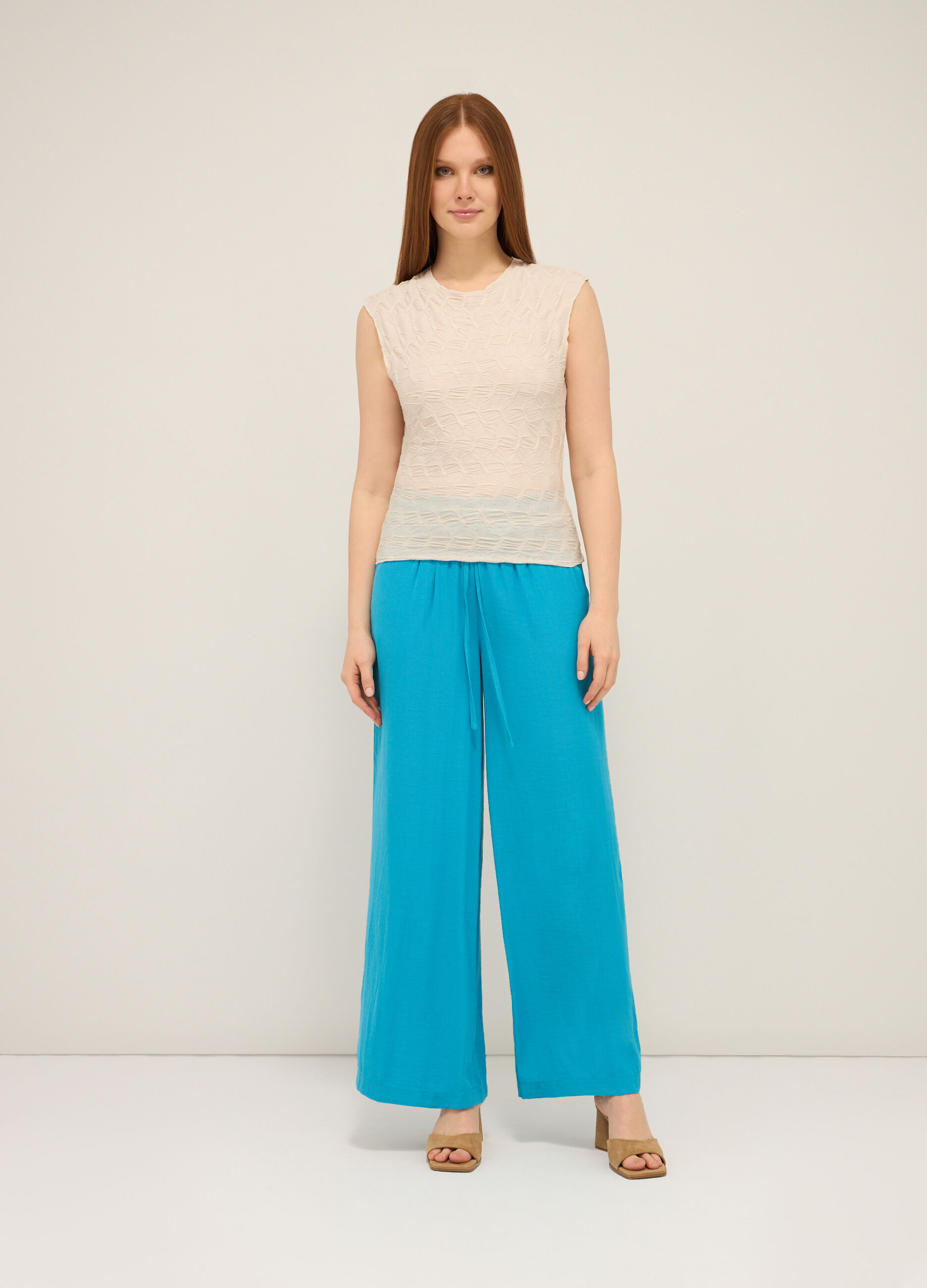 Pantaloni wide leg donna_0