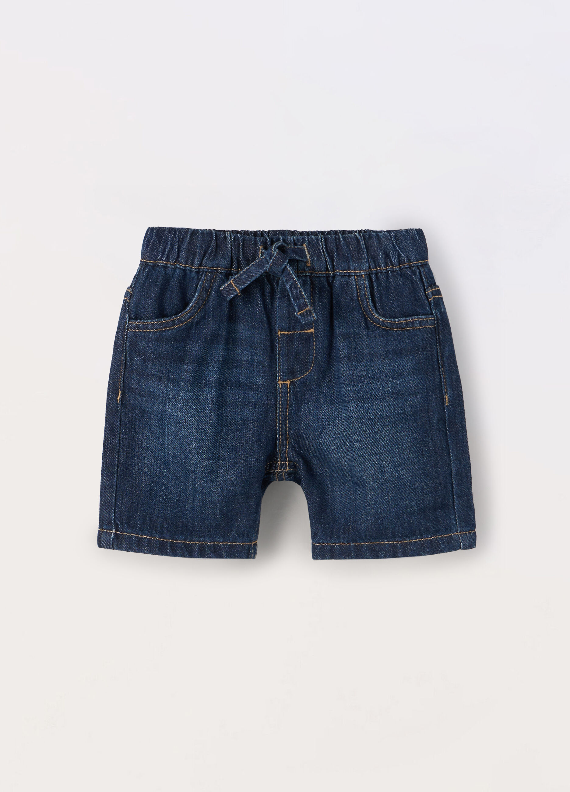 Shorts in denim misto cotone neonato_0