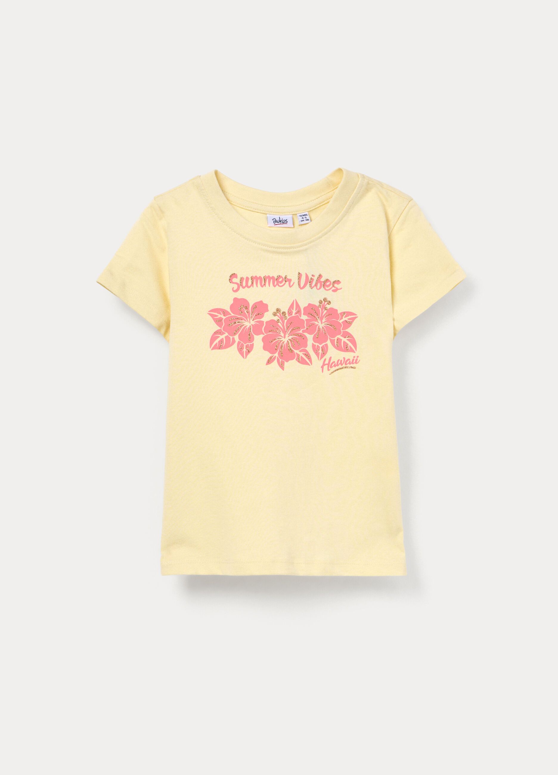 T-shirt girocollo in jersey di puro cotone bambina_0