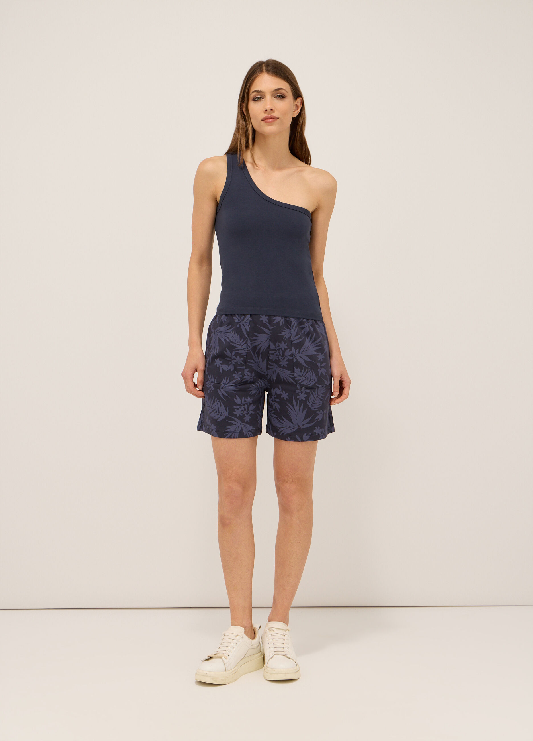 Shorts in french terry di puro cotone donna_0