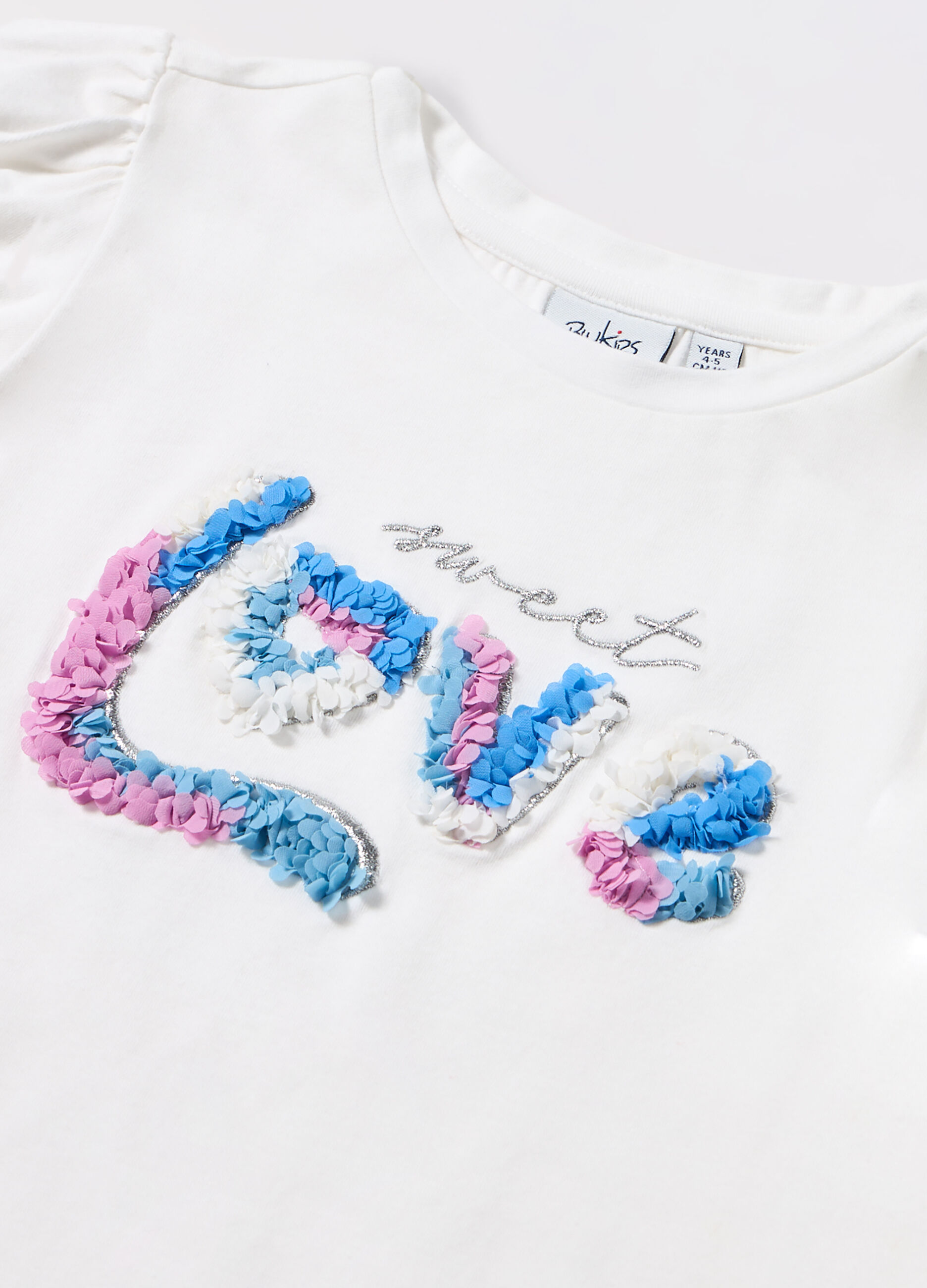 T-shirt in jersey di cotone stretch bambina_1