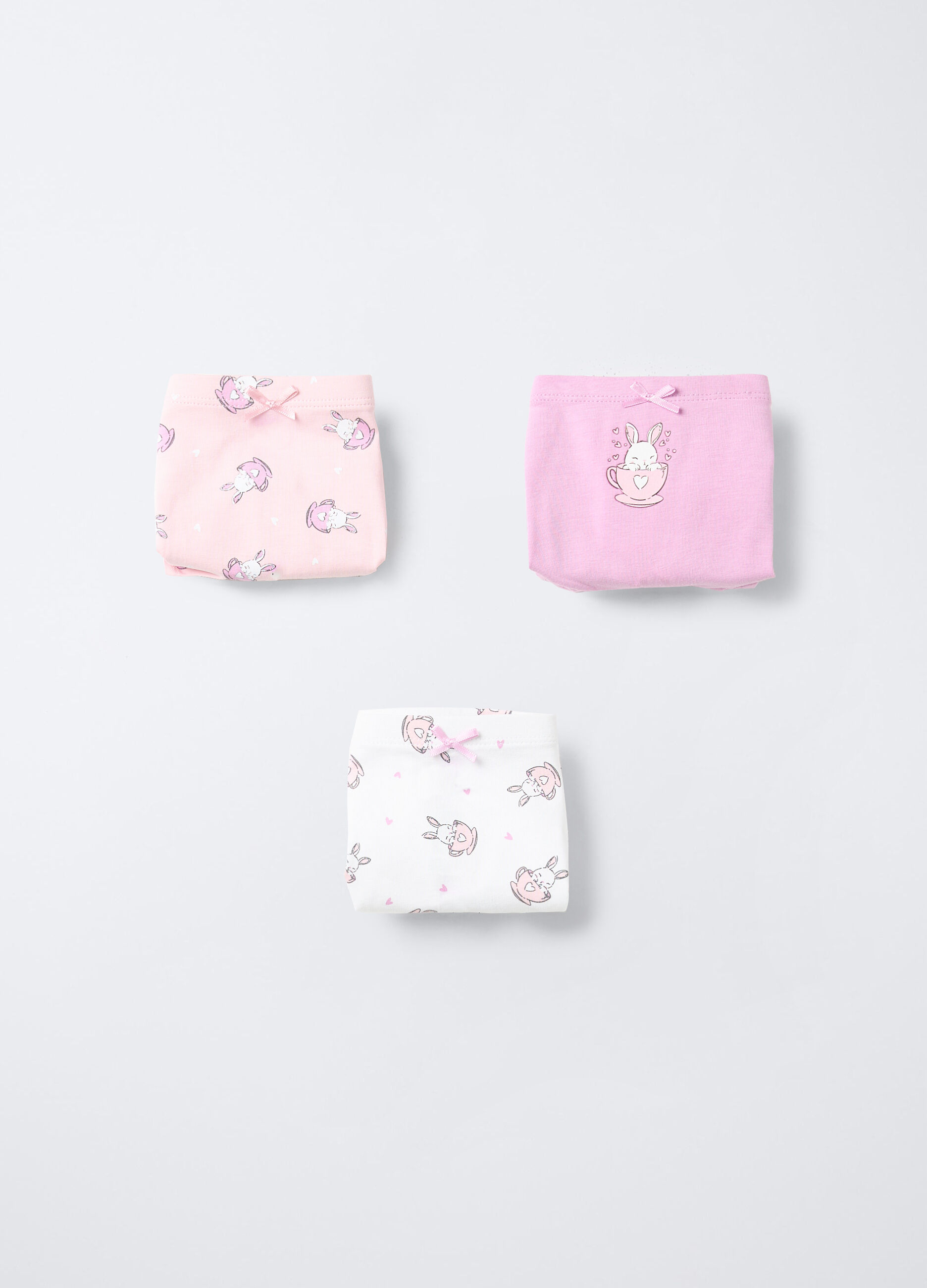 Pack 3 slip in jersey di cotone stretch bambina_0