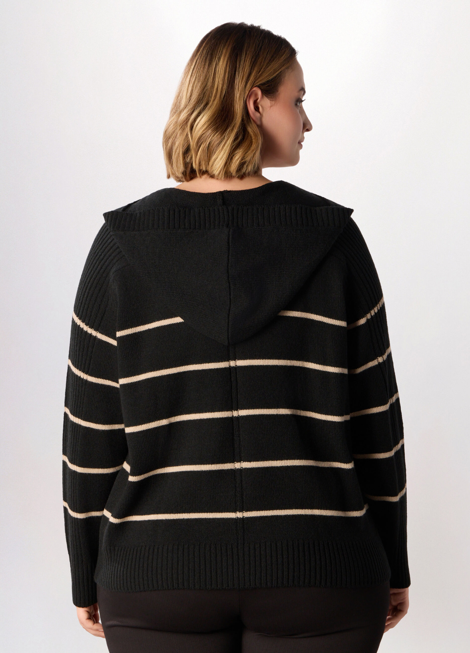 Tricot misto lana a righe donna curvy_1