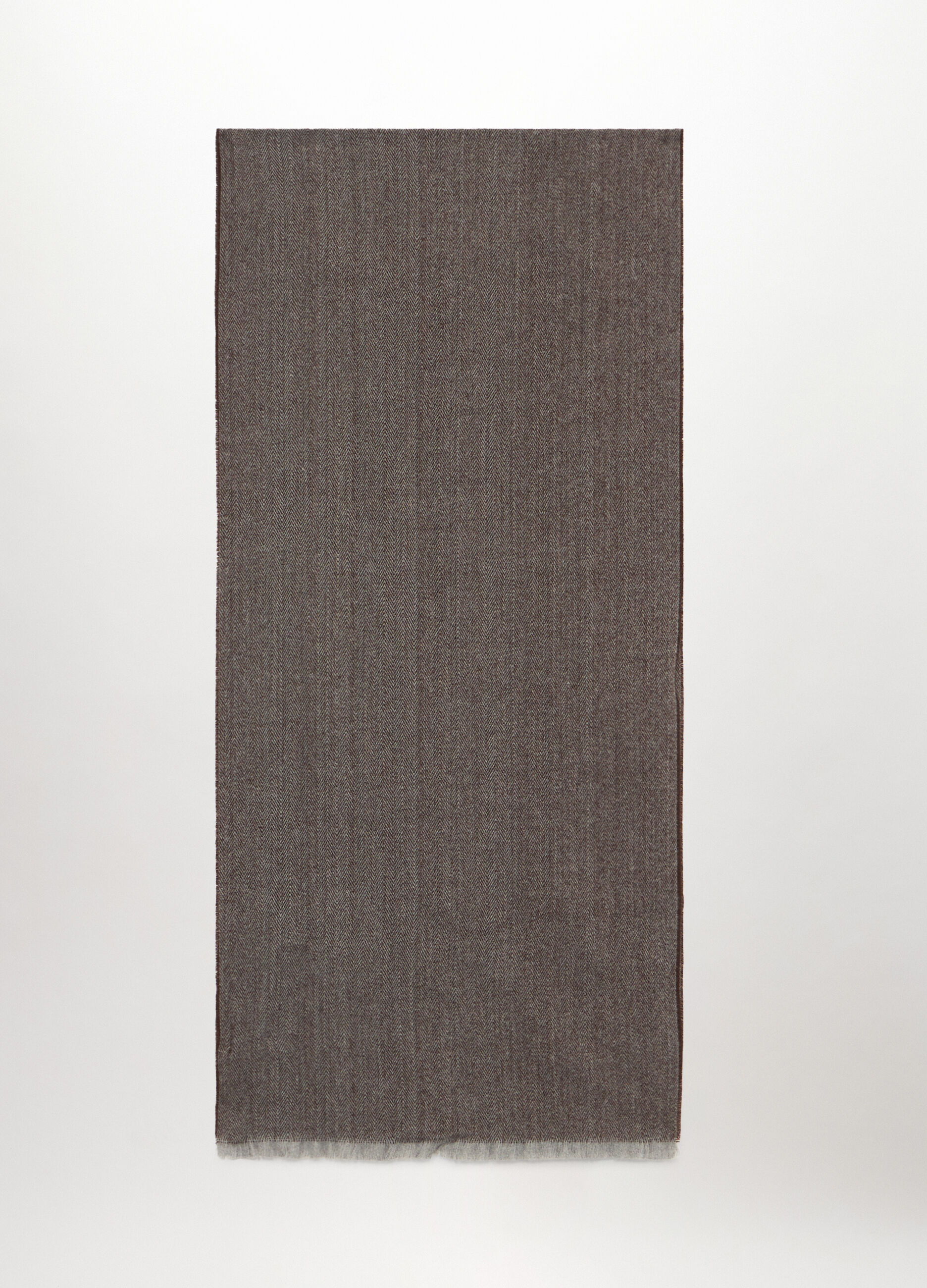 Sciarpa con motivo a lisca di pesce uomo_0