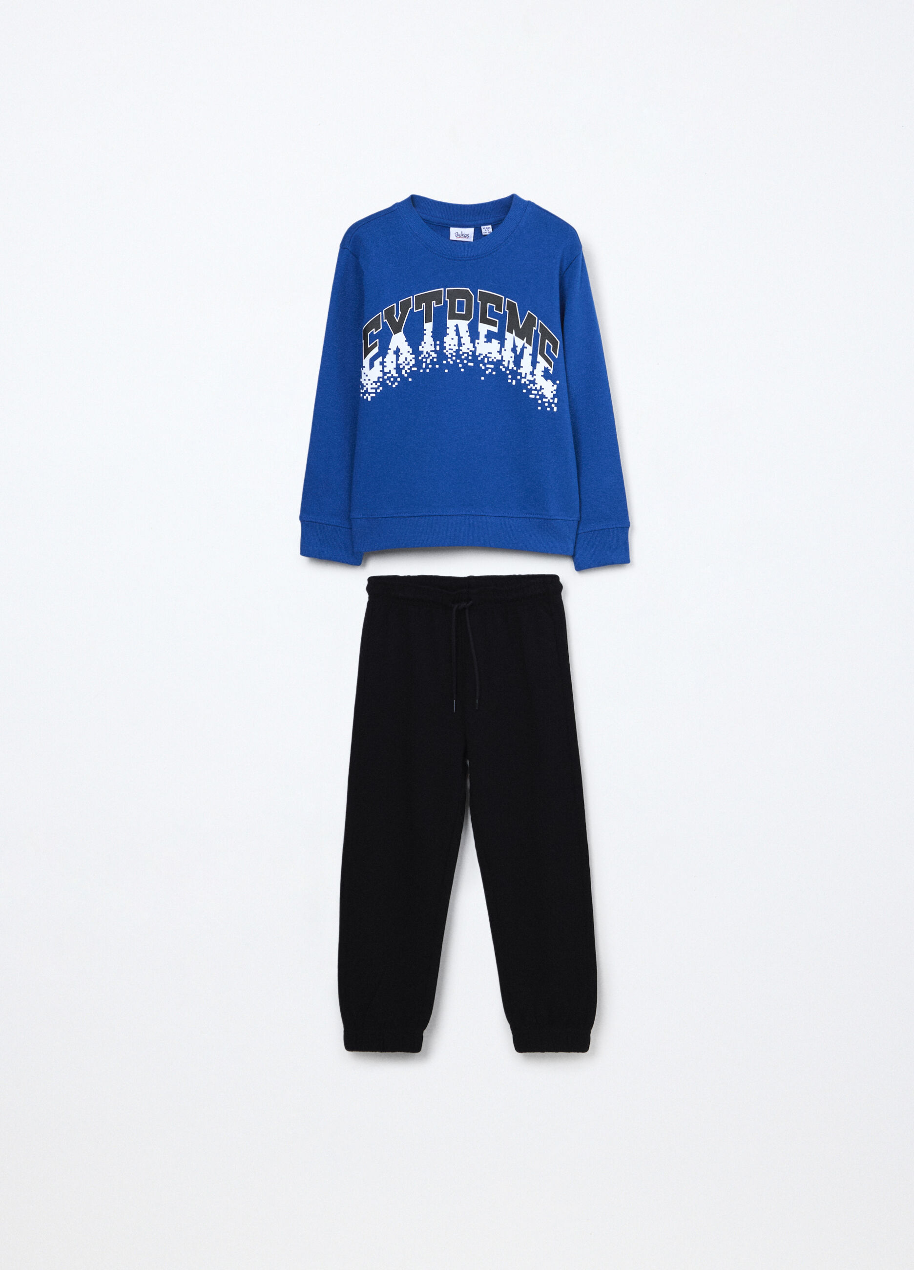 Jogging set in french terry di puro cotone bambino_0