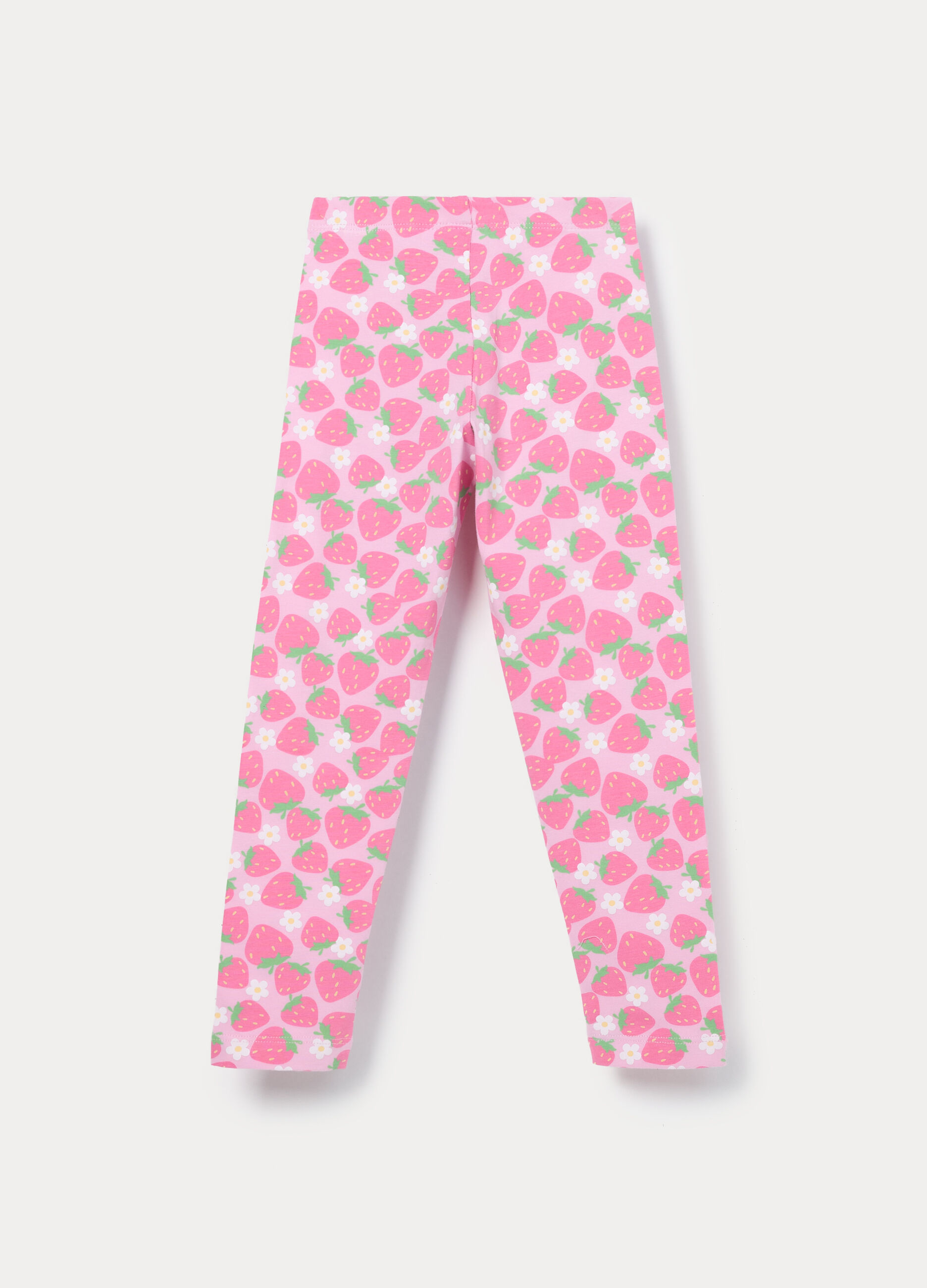 Leggings in jersey di cotone stretch bambina_1