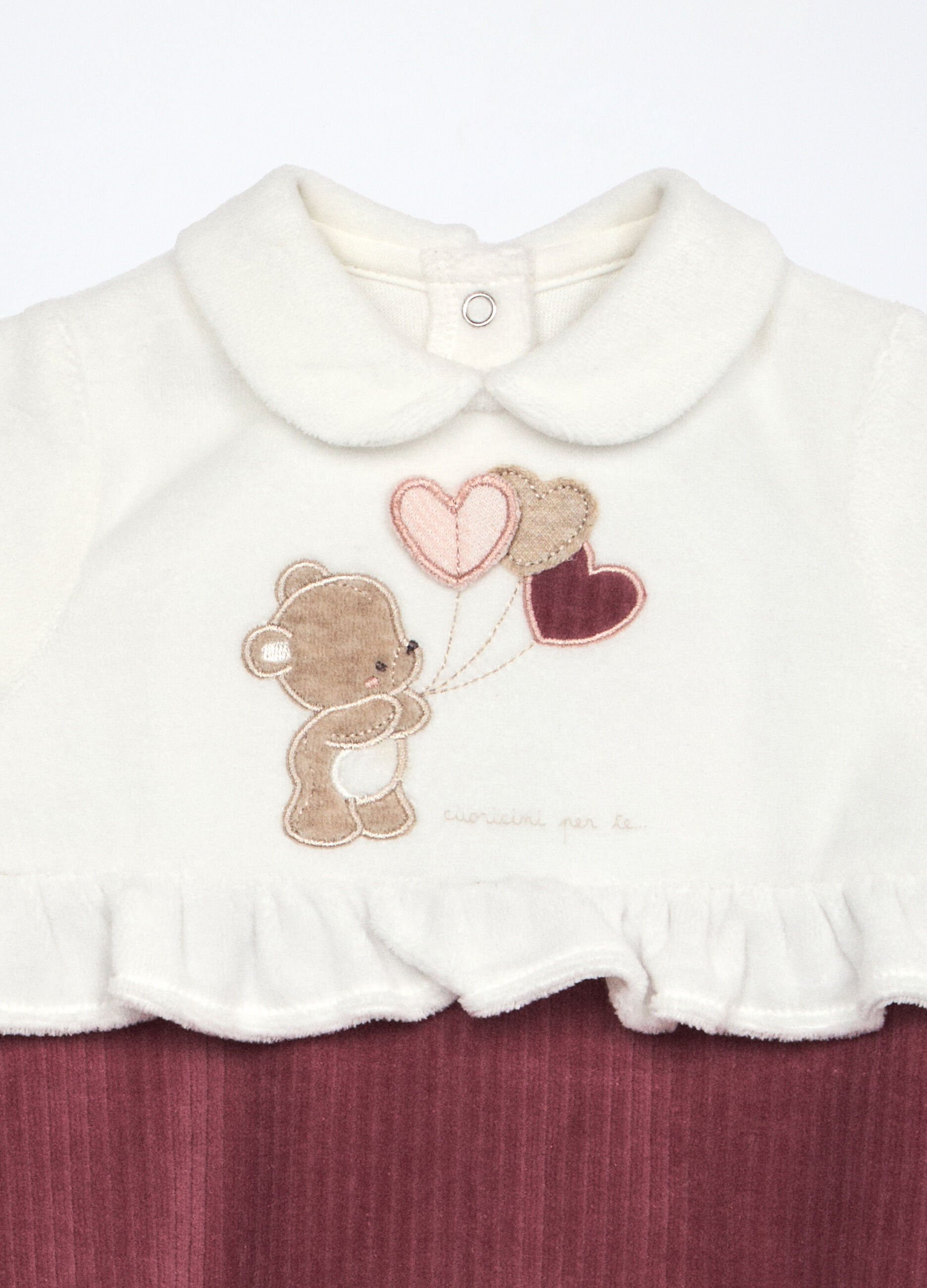 Tutina velour misto cotone neonata_2