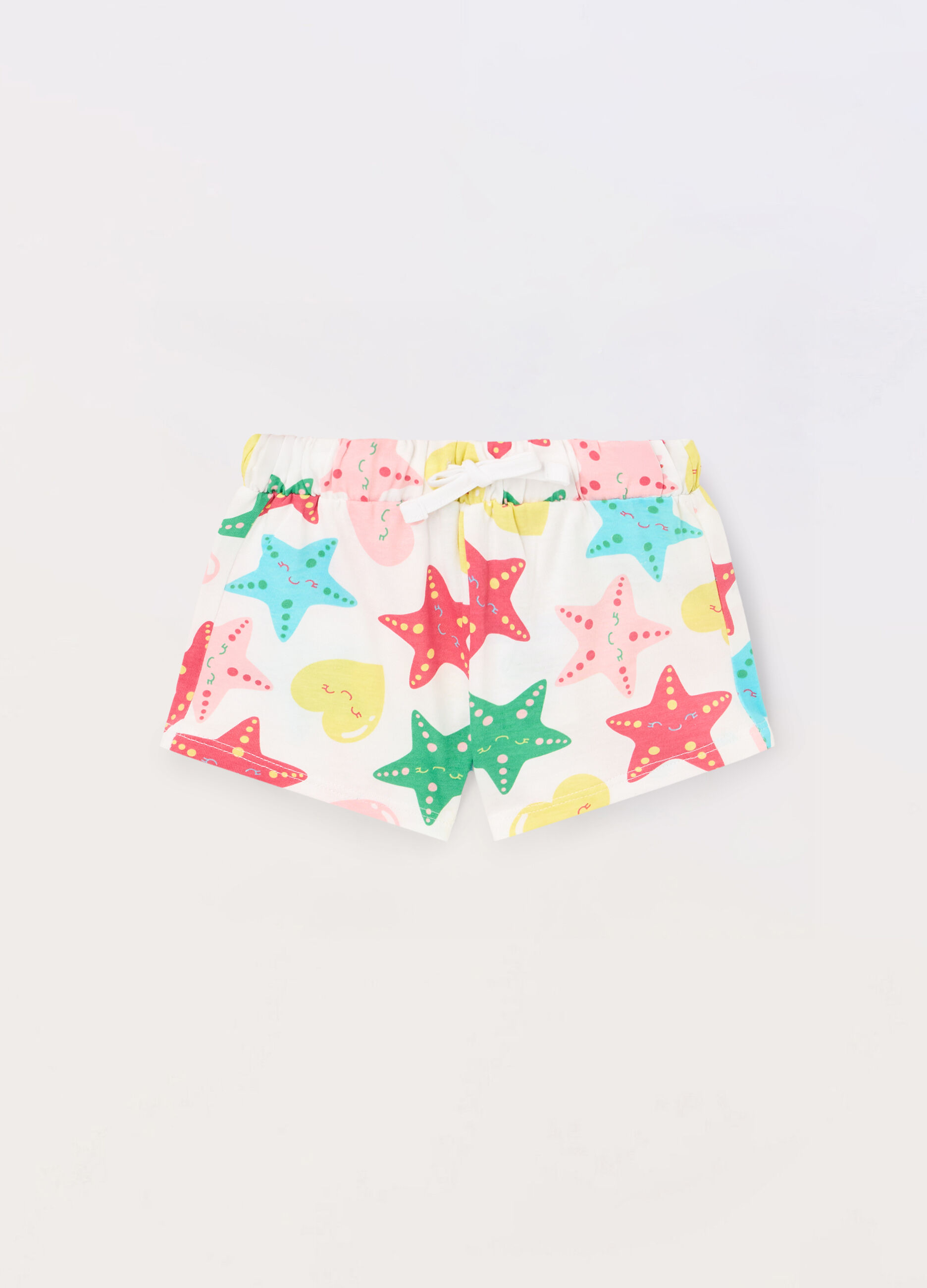 Shorts in jersey di puro cotone neonata_0