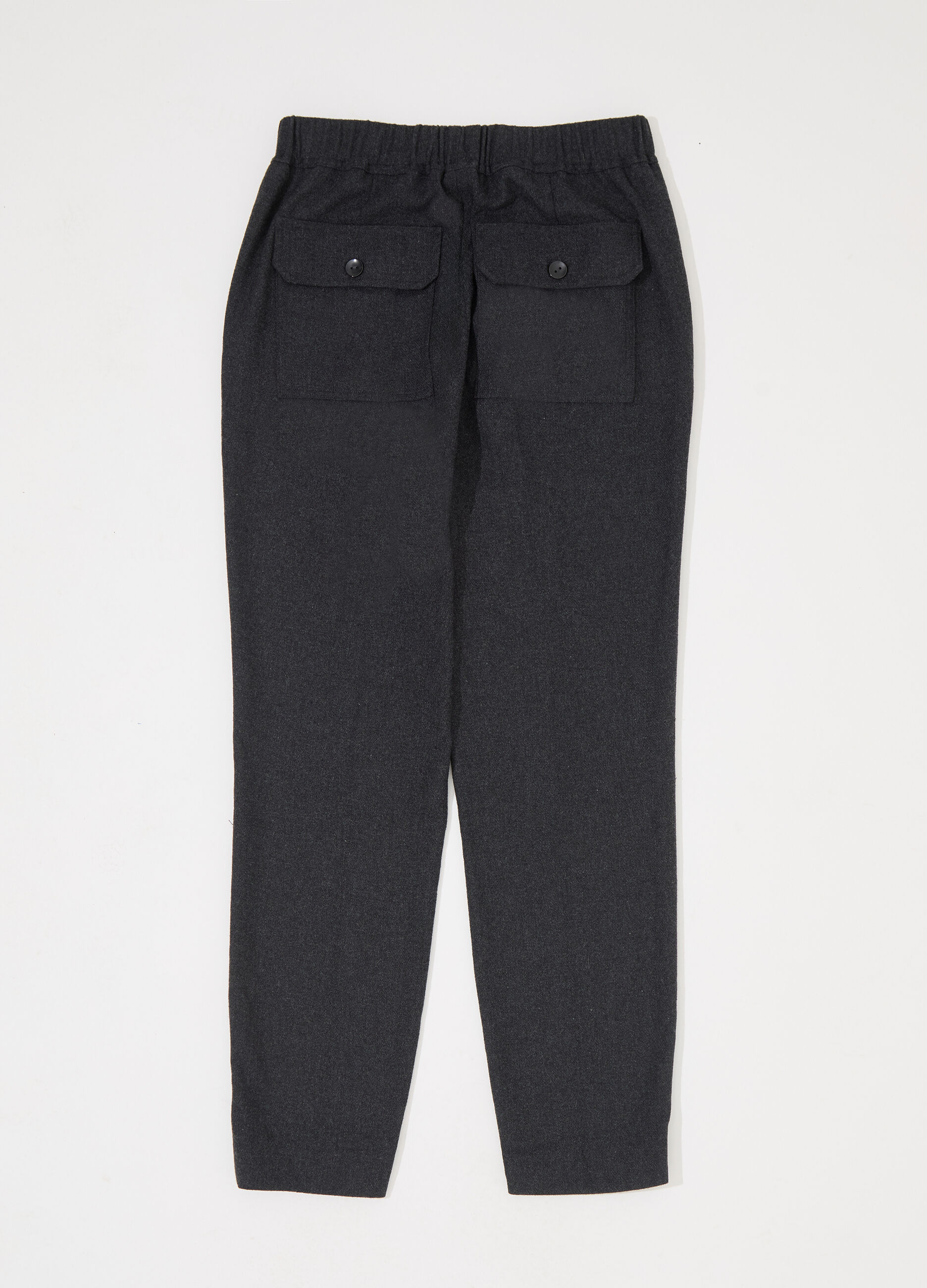 Pantalone in misto lana con vita elasticata donna_5