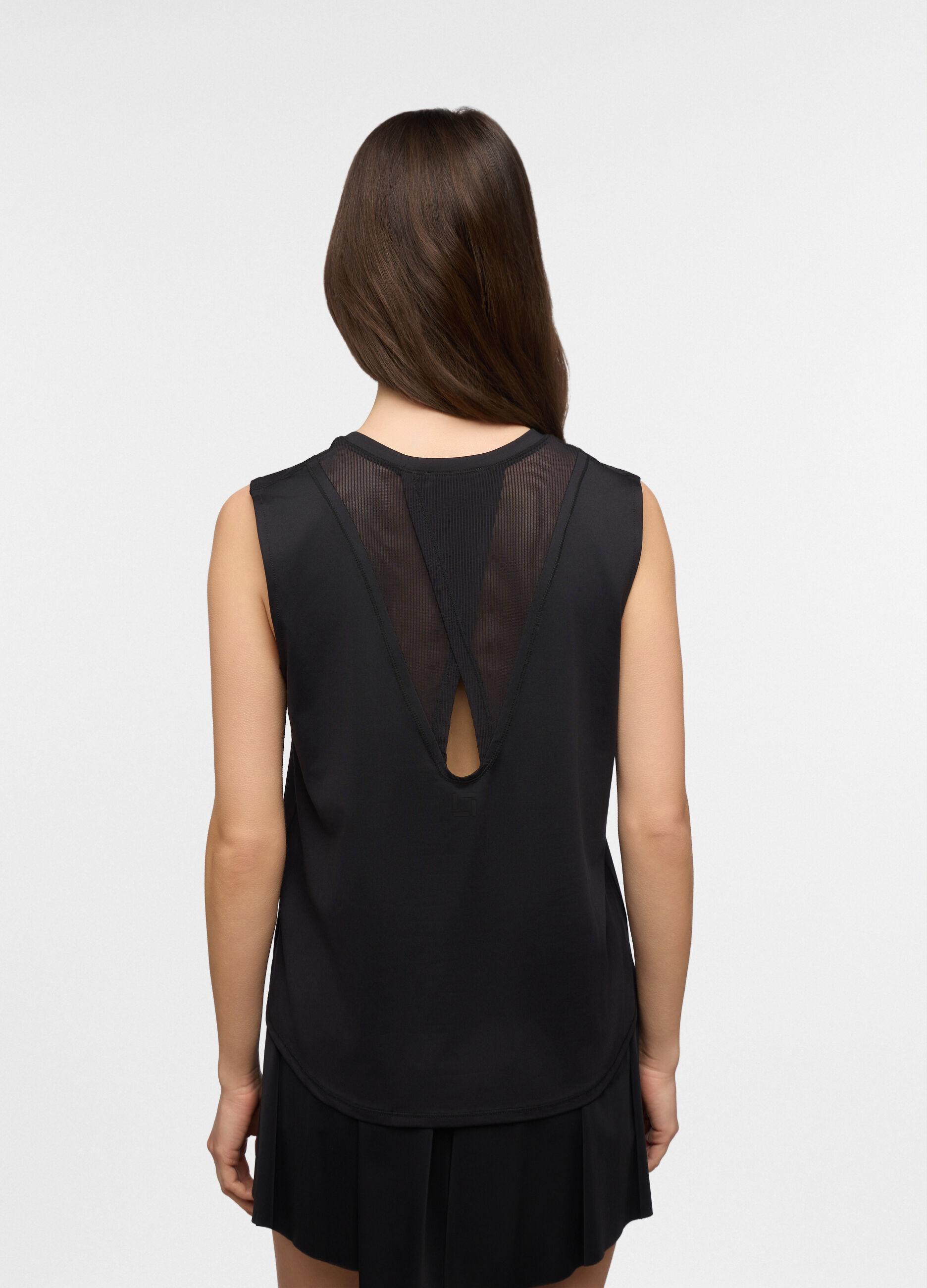 Canotta girocollo in jersey stretch donna_1