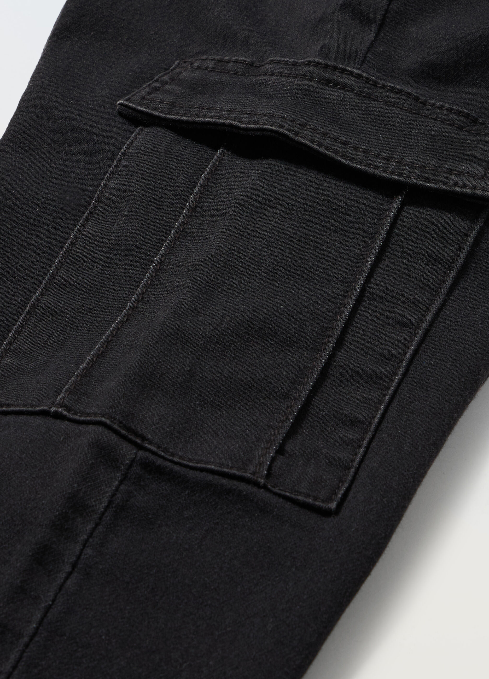 Joggers cargo in denim ragazzo_1